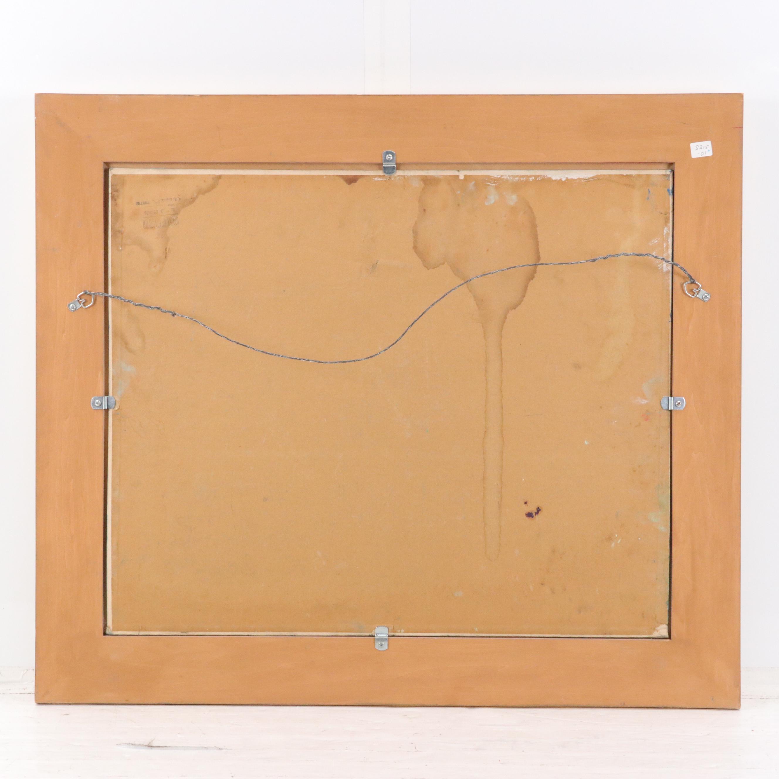 Herbert W. Jackson Landscape Oil Painting of Willows, Circa 1935