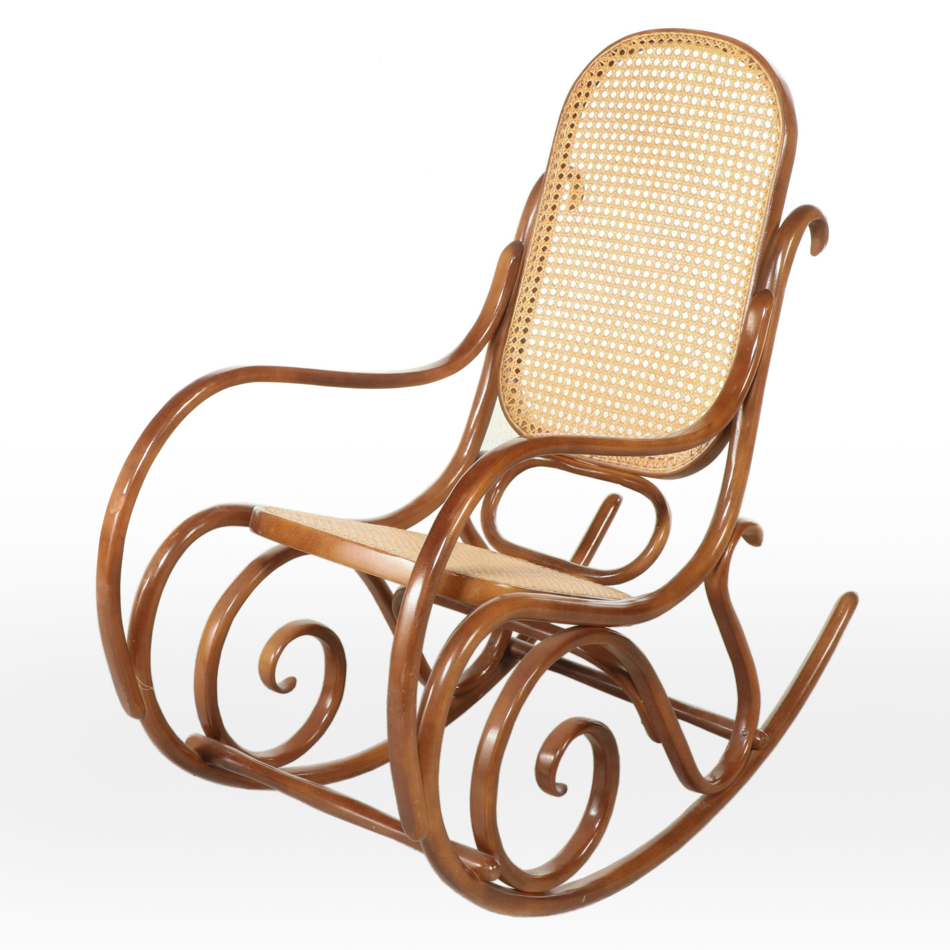 Thonet Modernist Laminated and Bent Beech Rocker