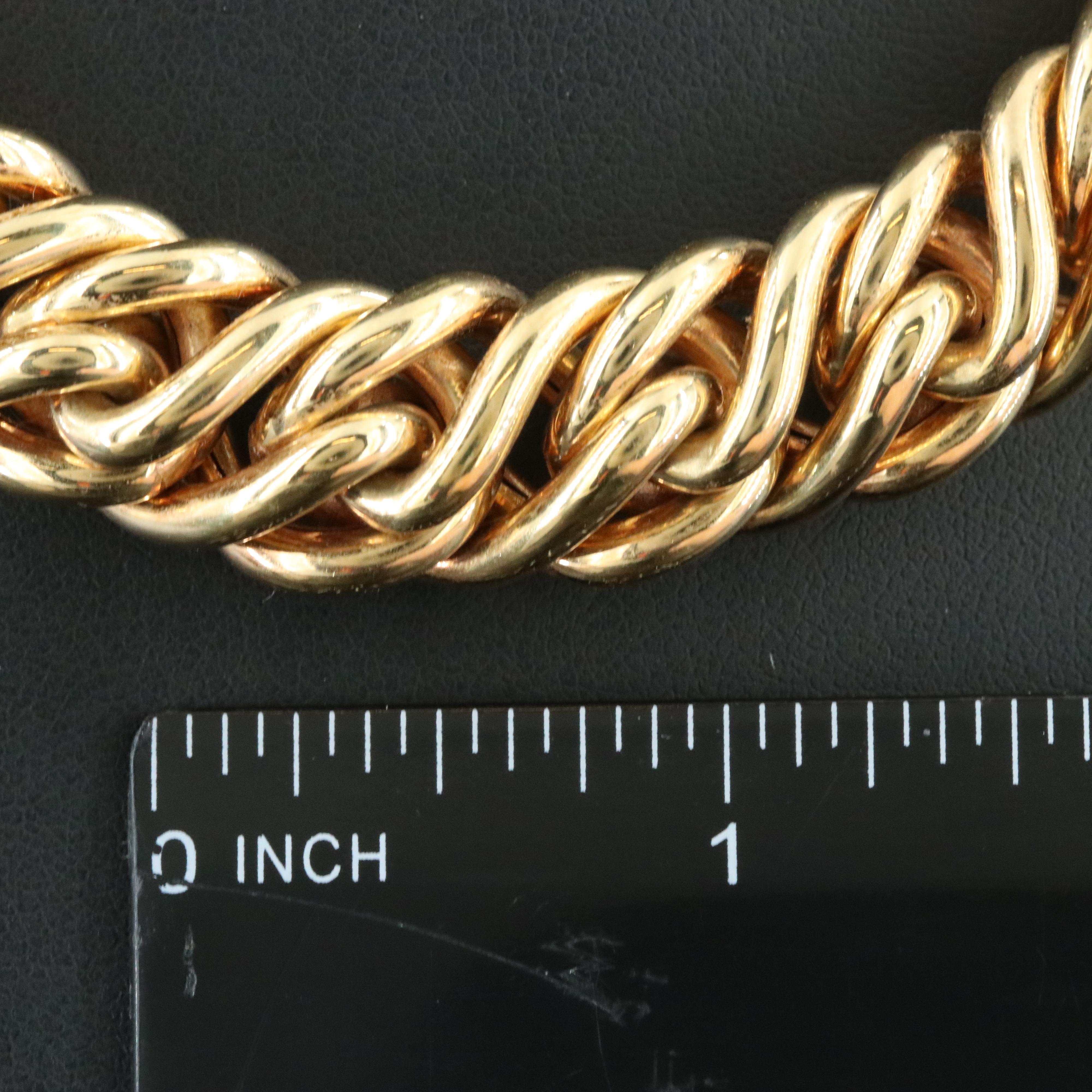 Tiffany & Co. 18K Braided Double Loop Link Necklace