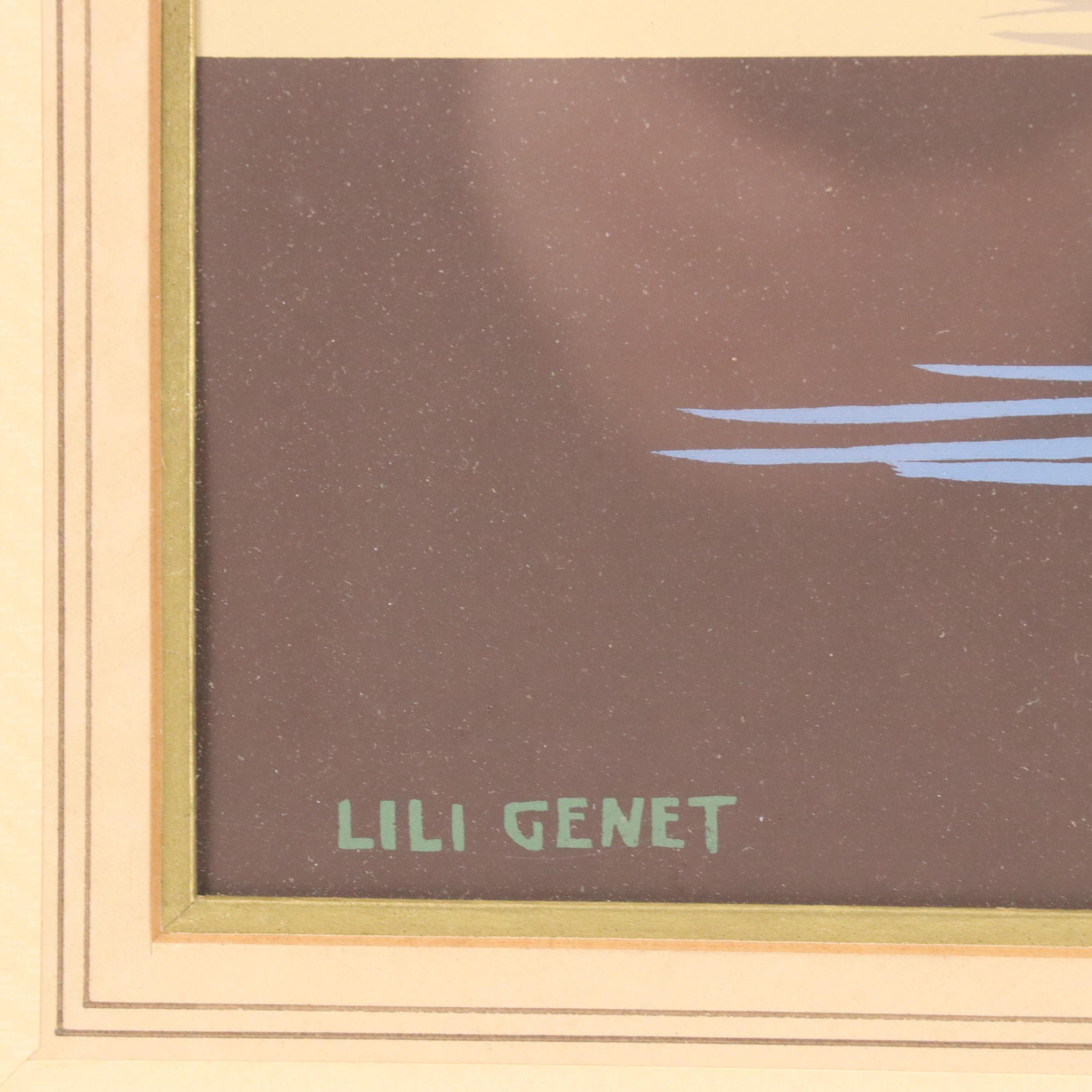 Lili Genet Screenprint of Floral Bouquet