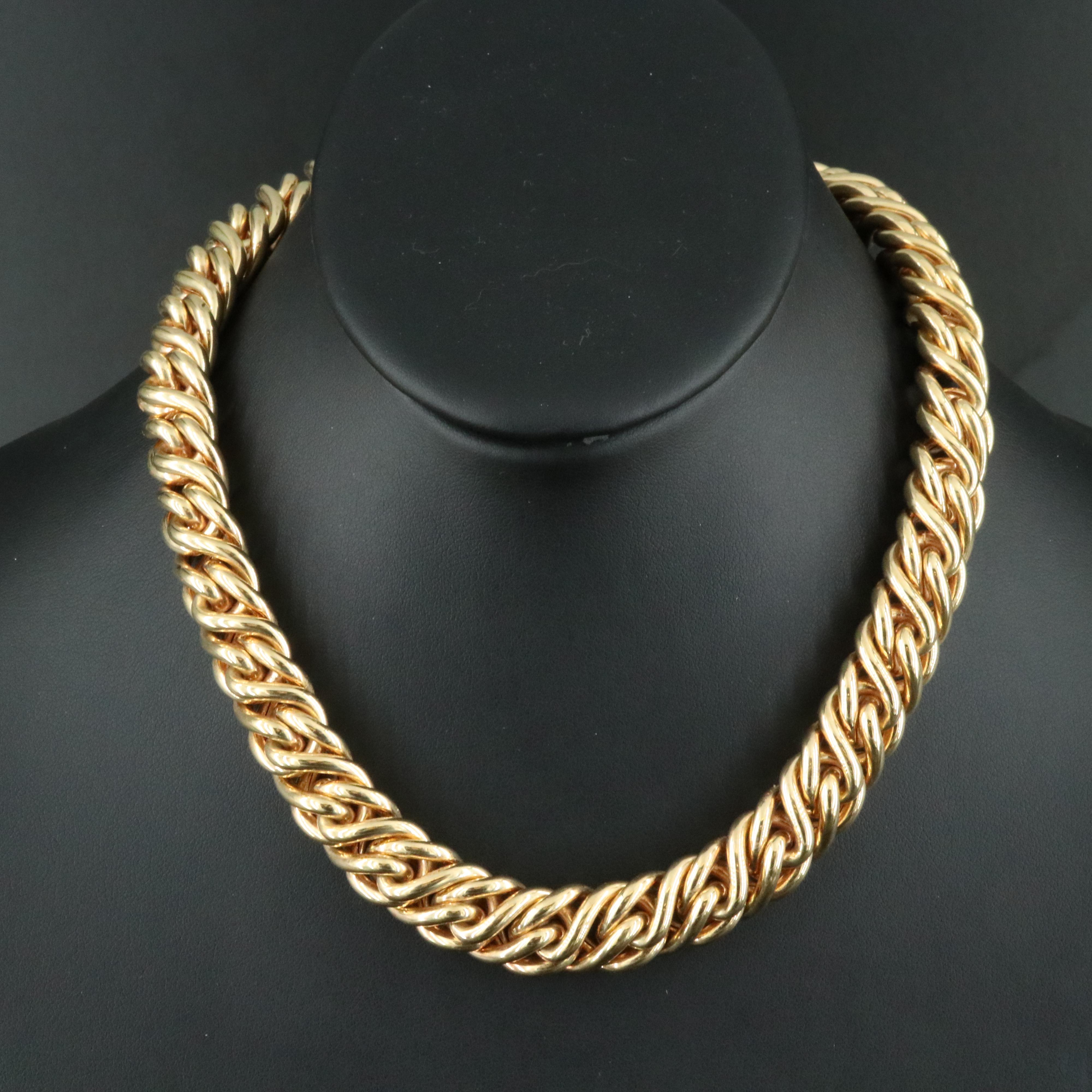 Tiffany & Co. 18K Braided Double Loop Link Necklace