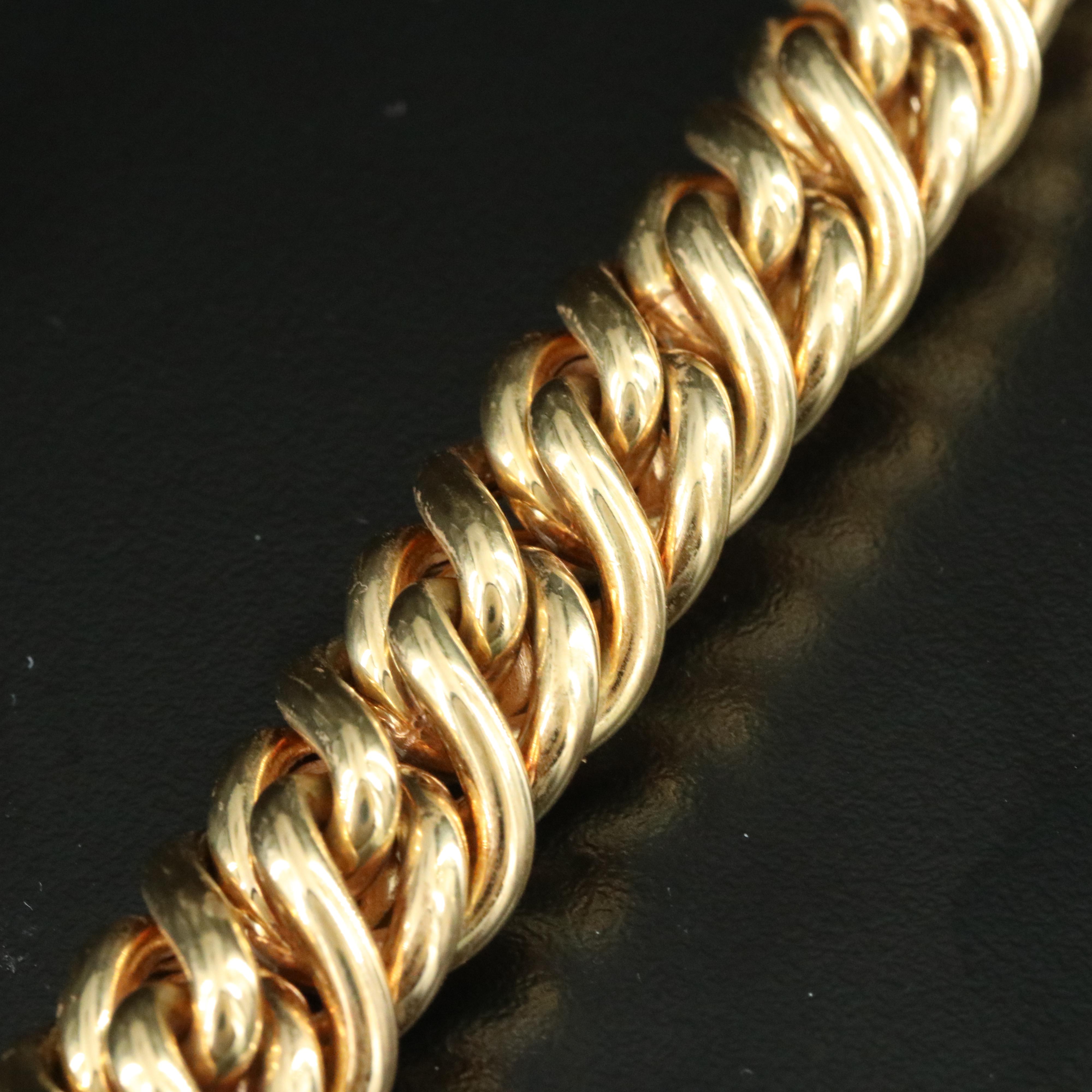 Tiffany & Co. 18K Braided Double Loop Link Necklace