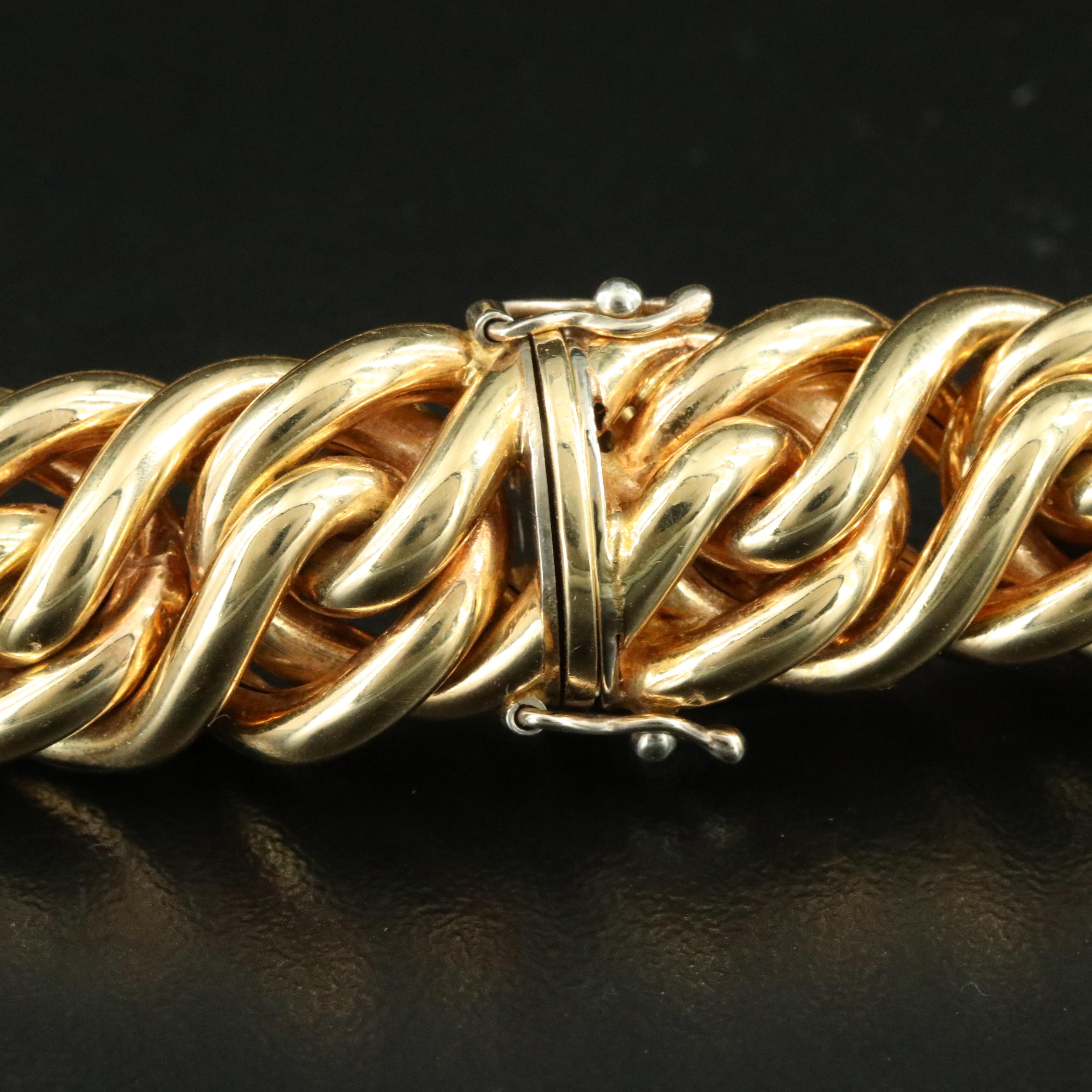 Tiffany & Co. 18K Braided Double Loop Link Necklace