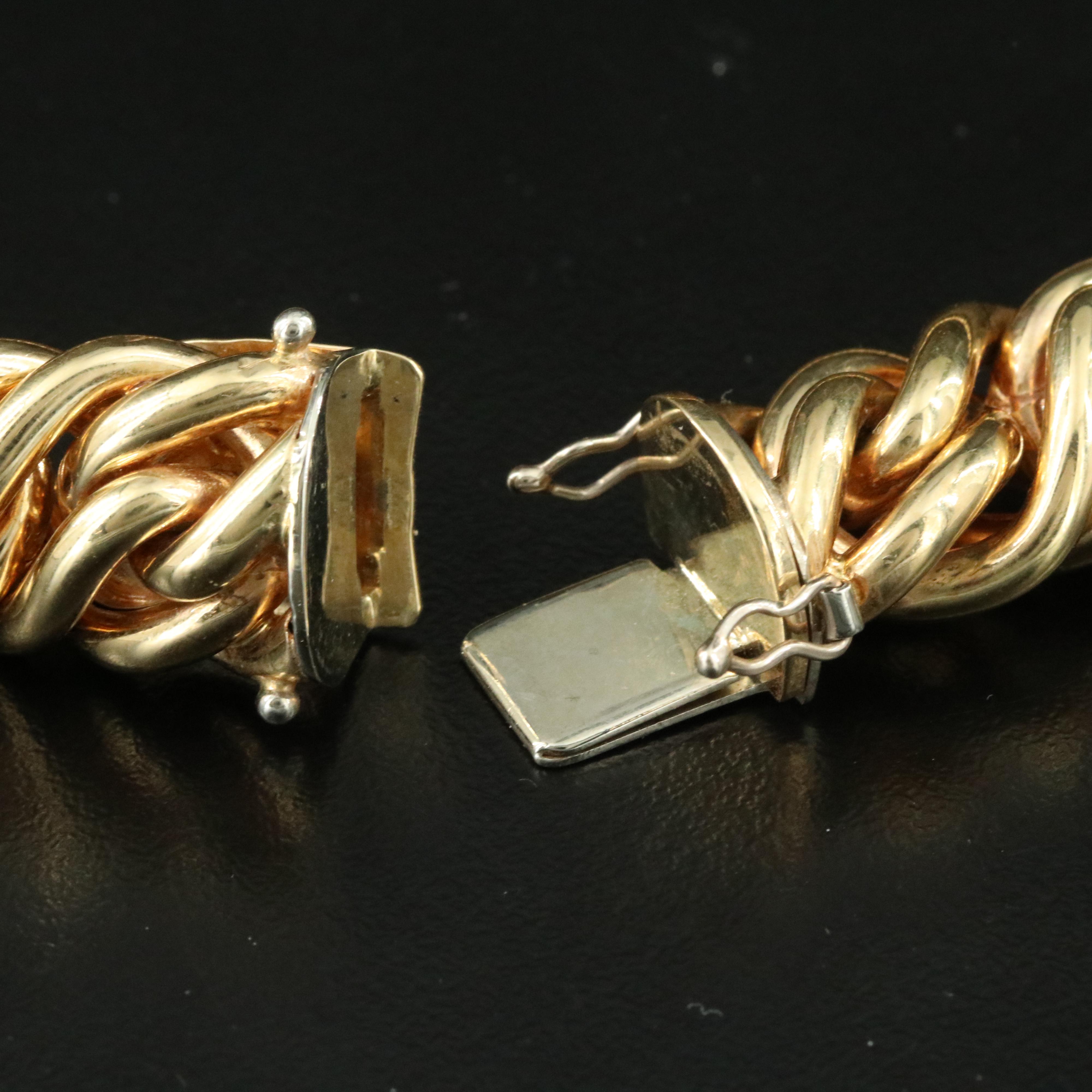 Tiffany & Co. 18K Braided Double Loop Link Necklace