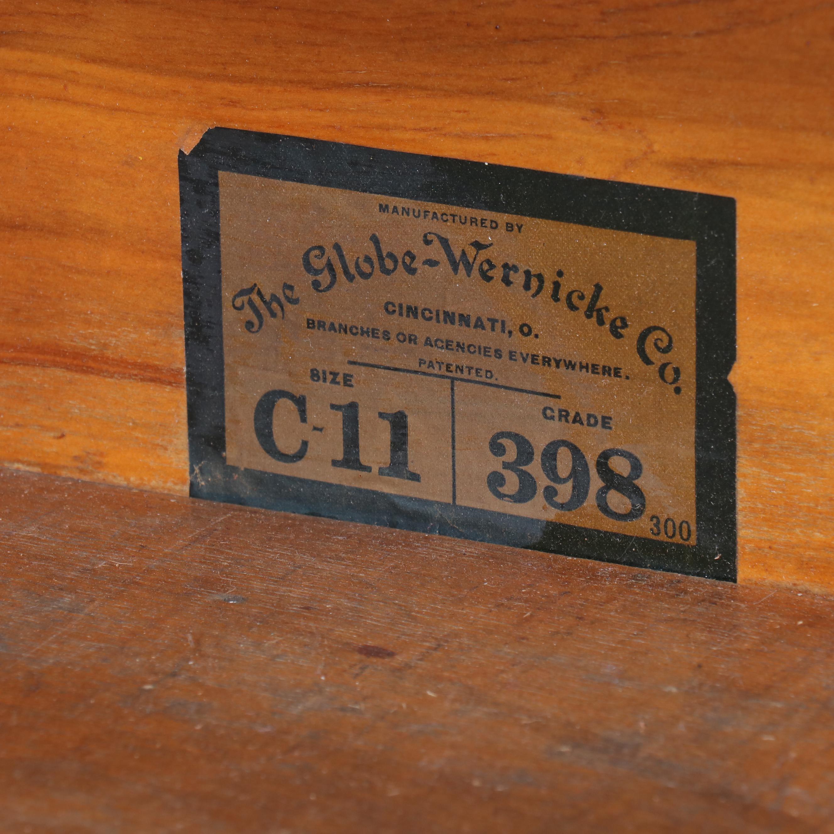 The Globe-Wernicke Co. Mahogany Three-Tier Barrister's Bookcase, 20th Century