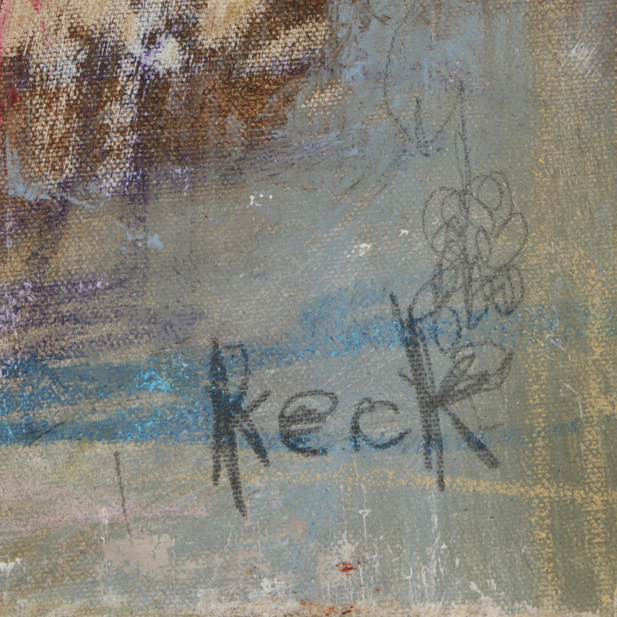 Michel Keck "Deuteronomy 31:8" Mixed Media Painting