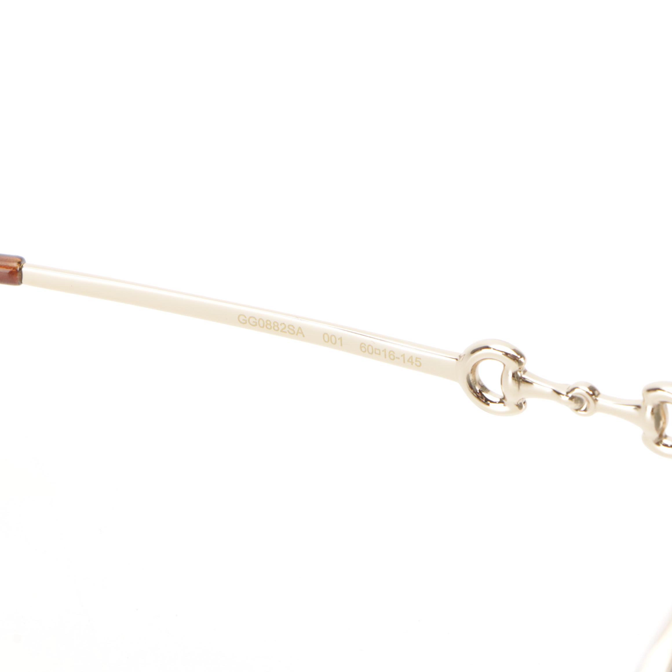 Gucci GG0882SA 001 Square Horsebit Sunglasses in Case