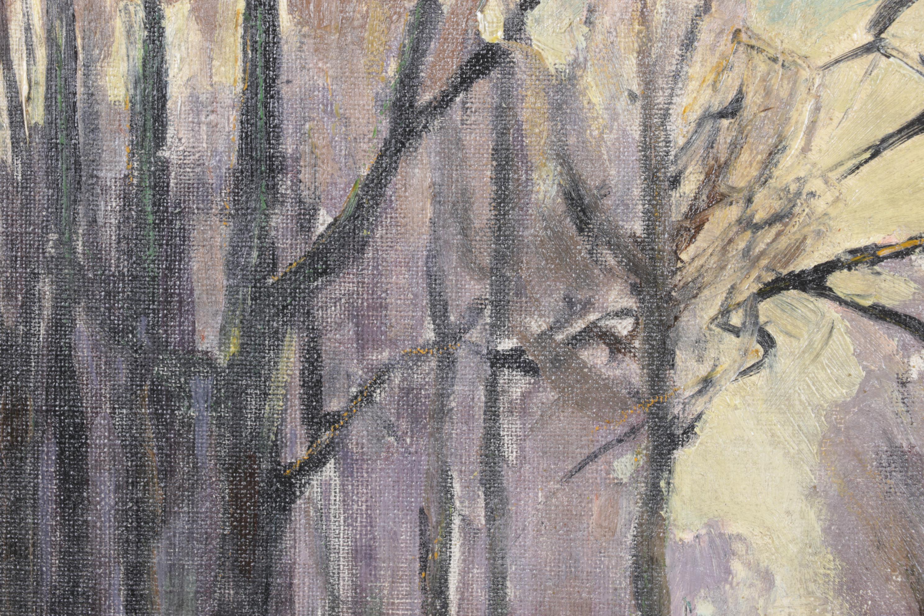 Roland D. Osborne "Barbizon Creek" Oil on Canvas Board Painting