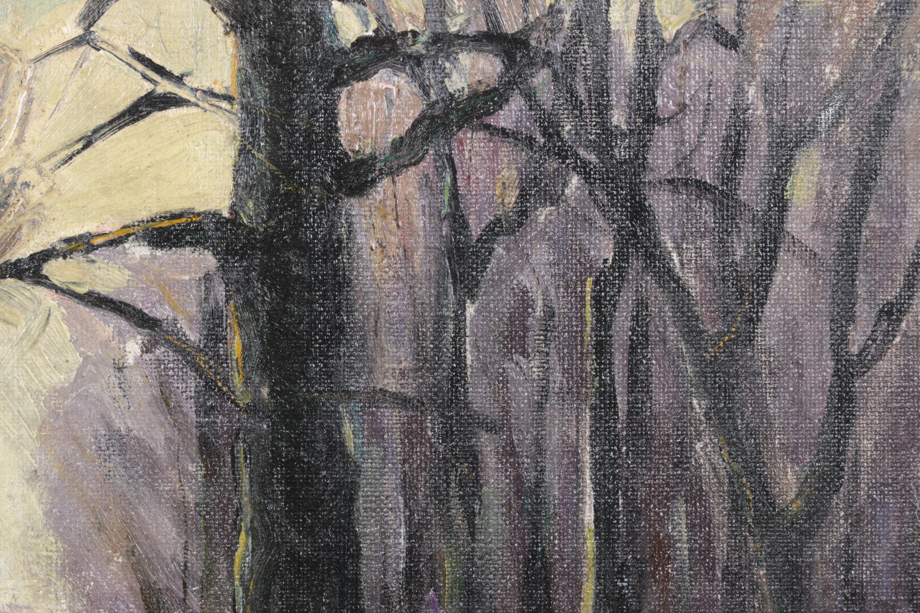 Roland D. Osborne "Barbizon Creek" Oil on Canvas Board Painting