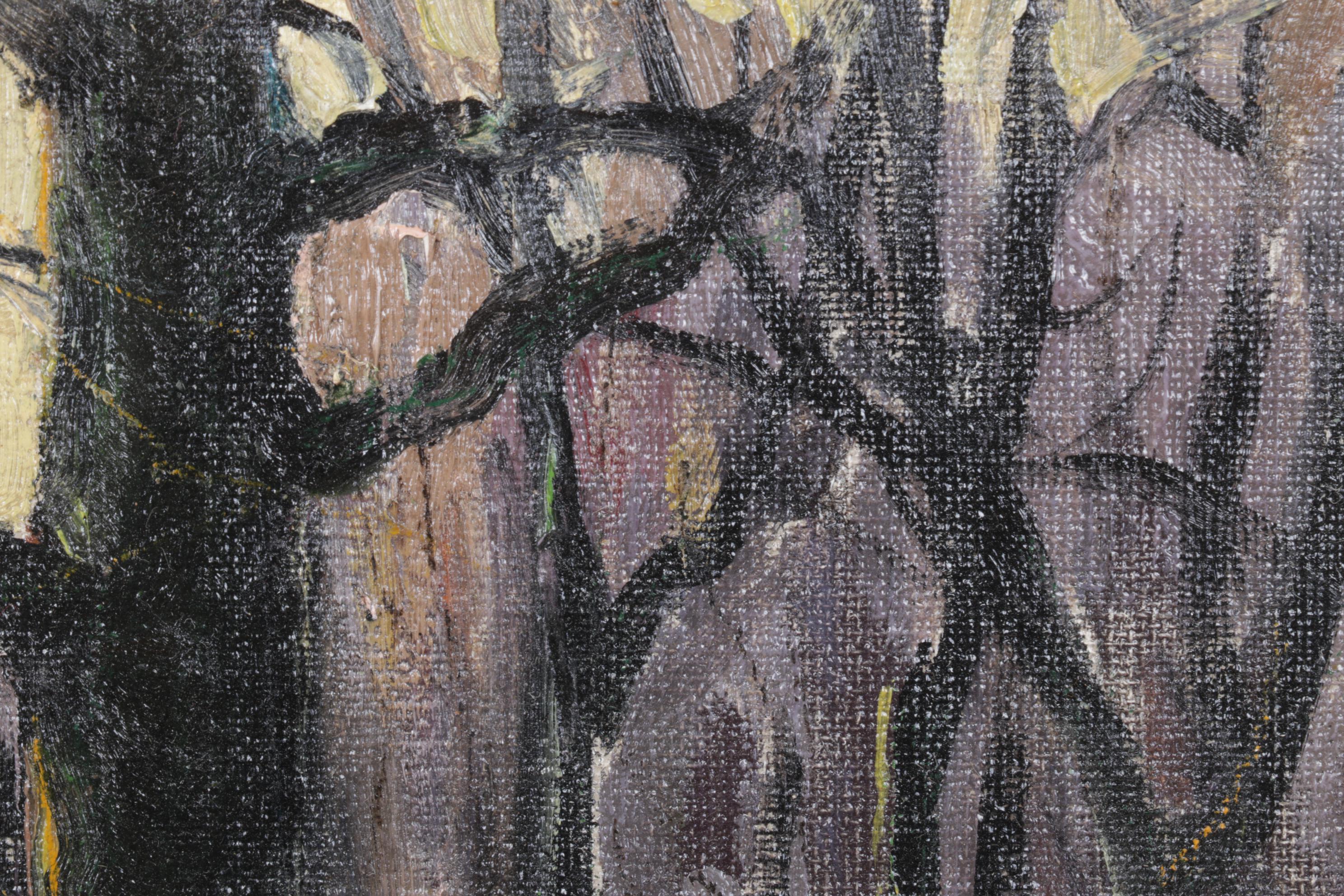 Roland D. Osborne "Barbizon Creek" Oil on Canvas Board Painting