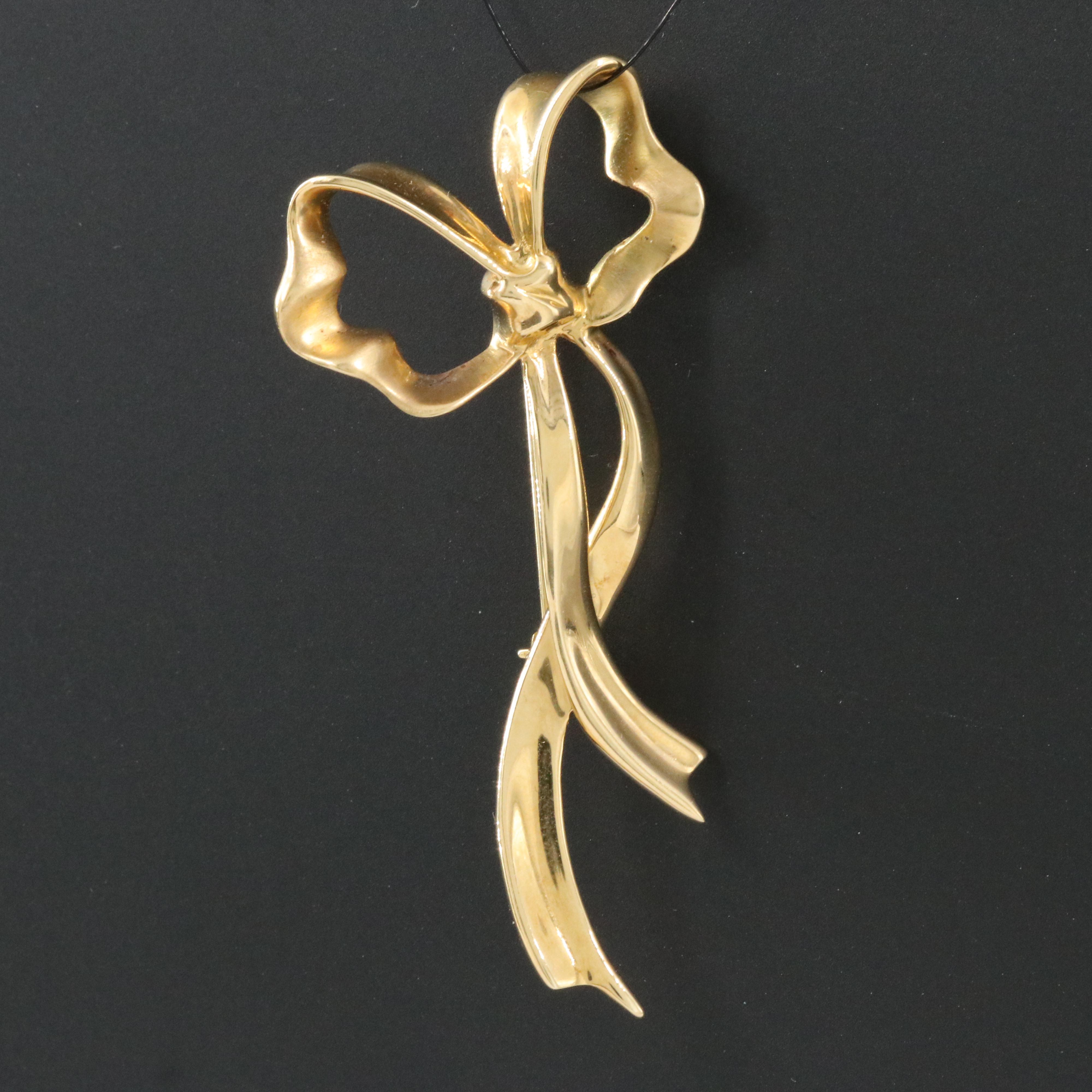Tiffany & Co. 18K Ribbon Bow Brooch