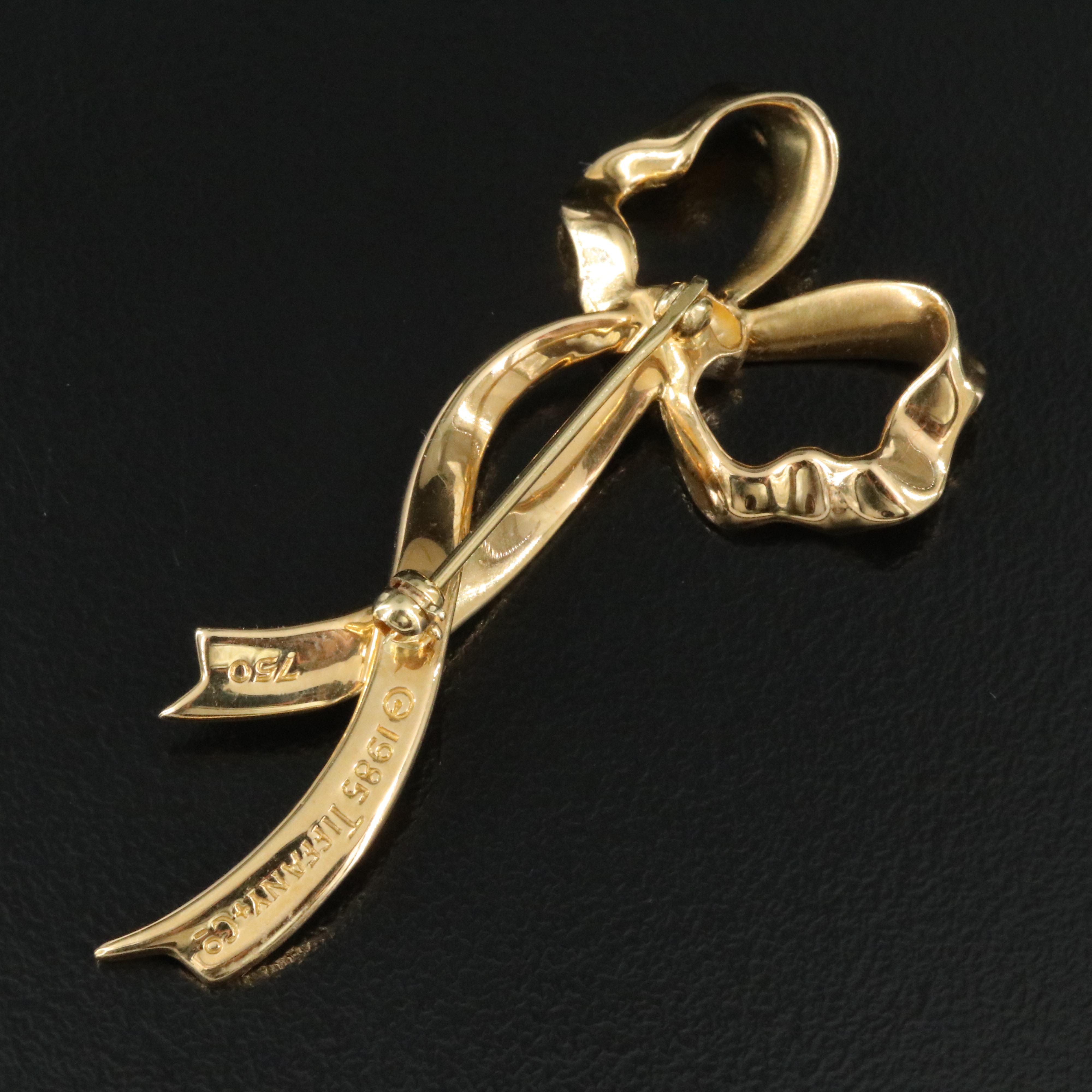 Tiffany & Co. 18K Ribbon Bow Brooch