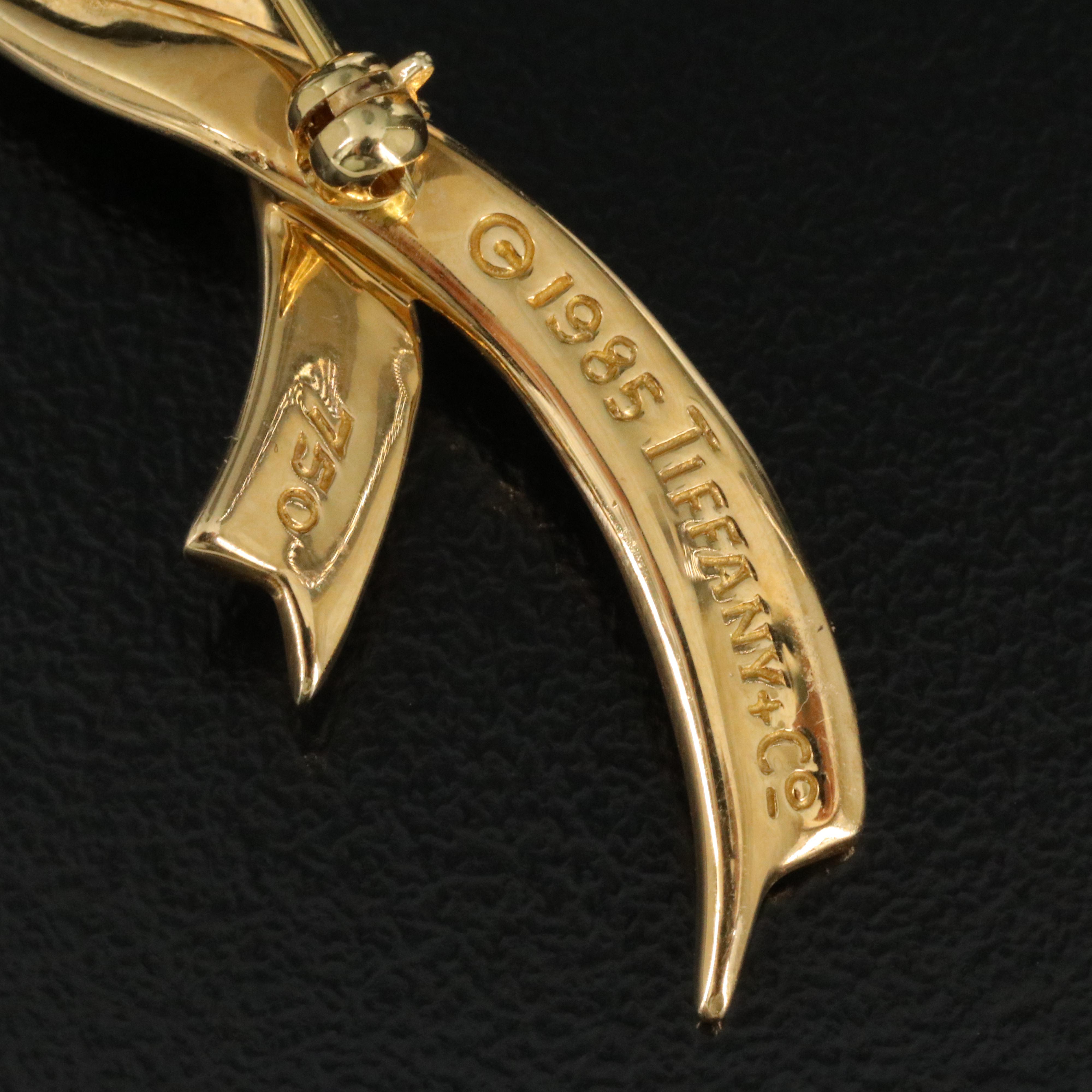 Tiffany & Co. 18K Ribbon Bow Brooch