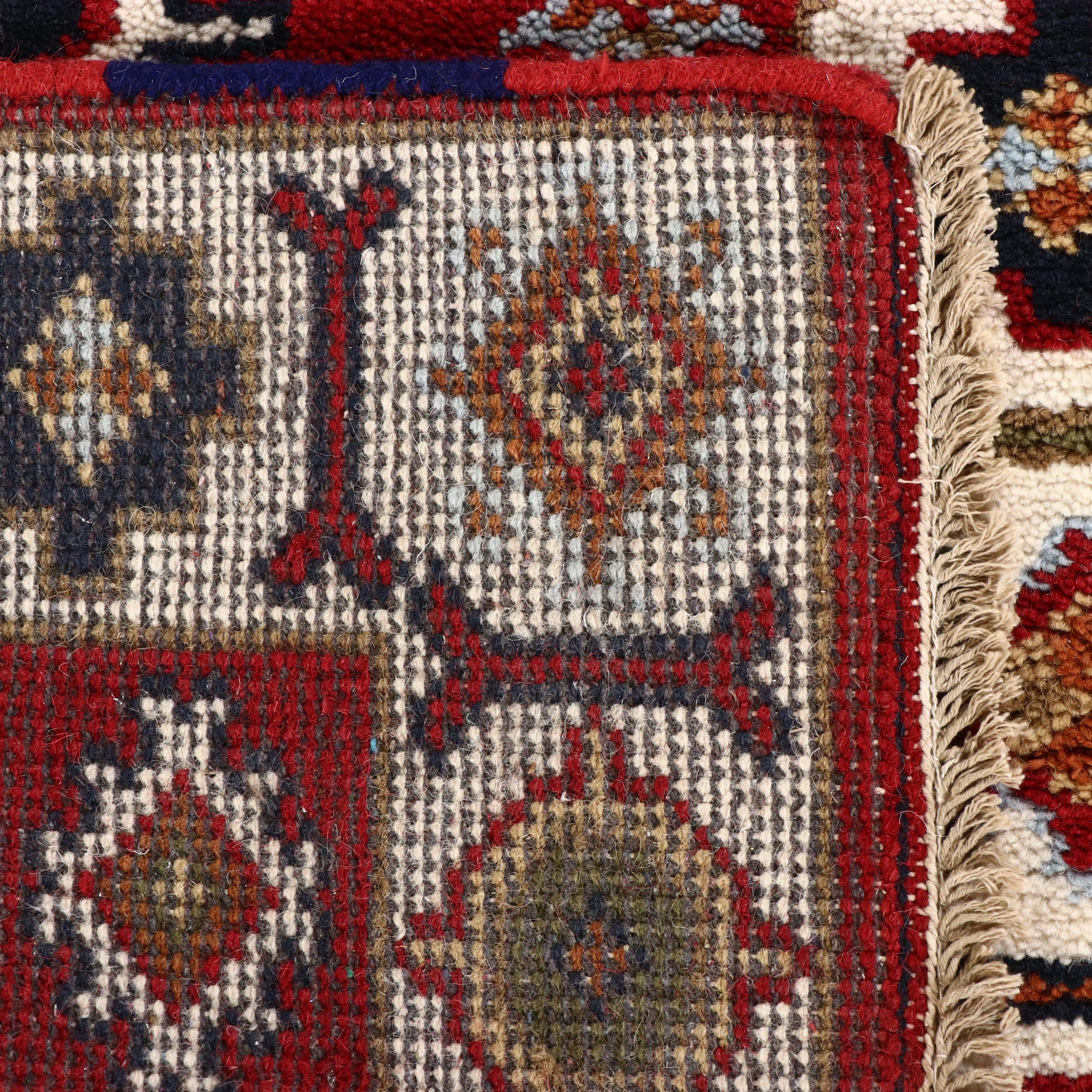 2'7 x 8' Hand-Knotted Afghan Kazak Carpet Runner
