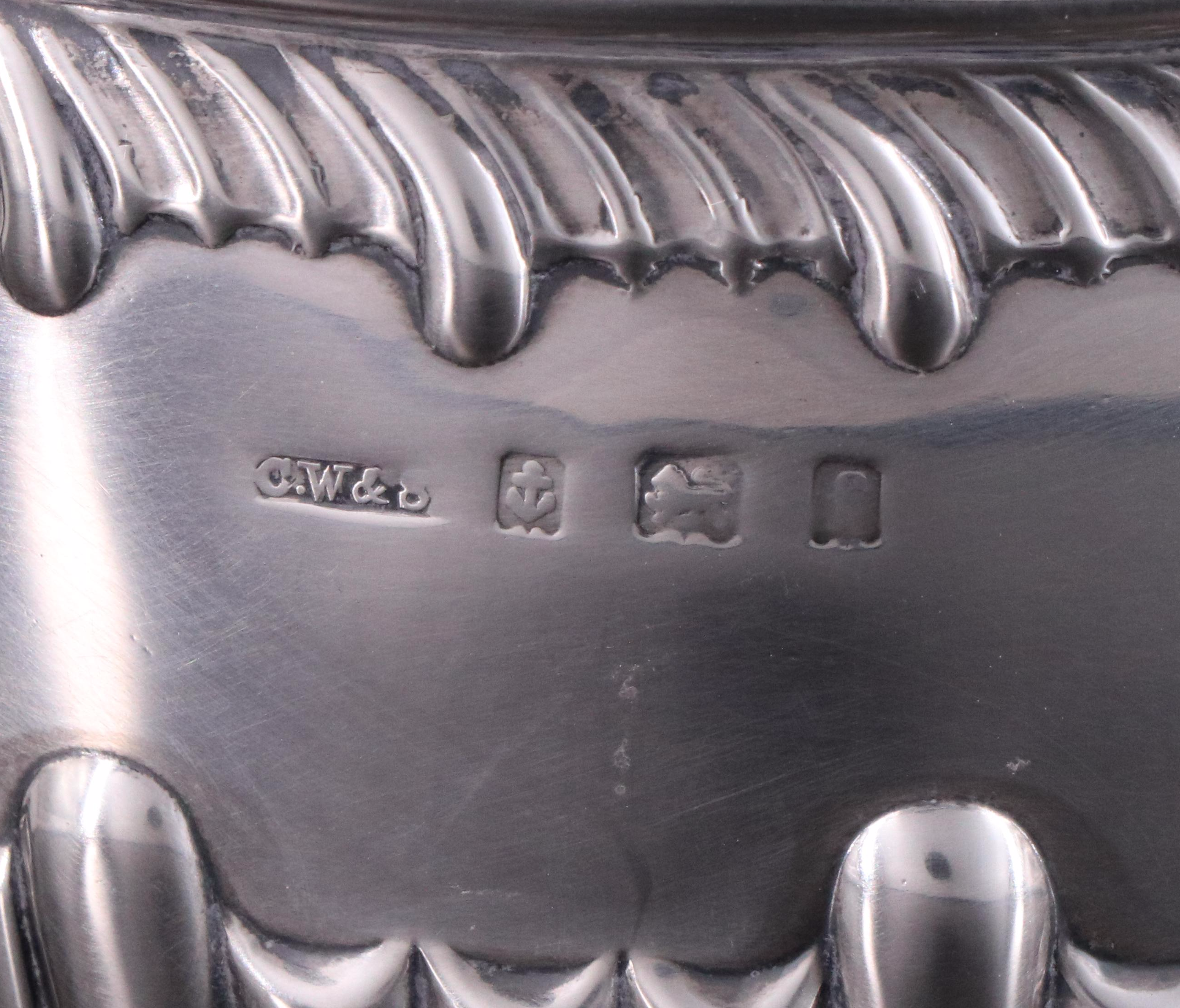 Charles Westwood & Sons English Sterling Silver Tea Set, 1905