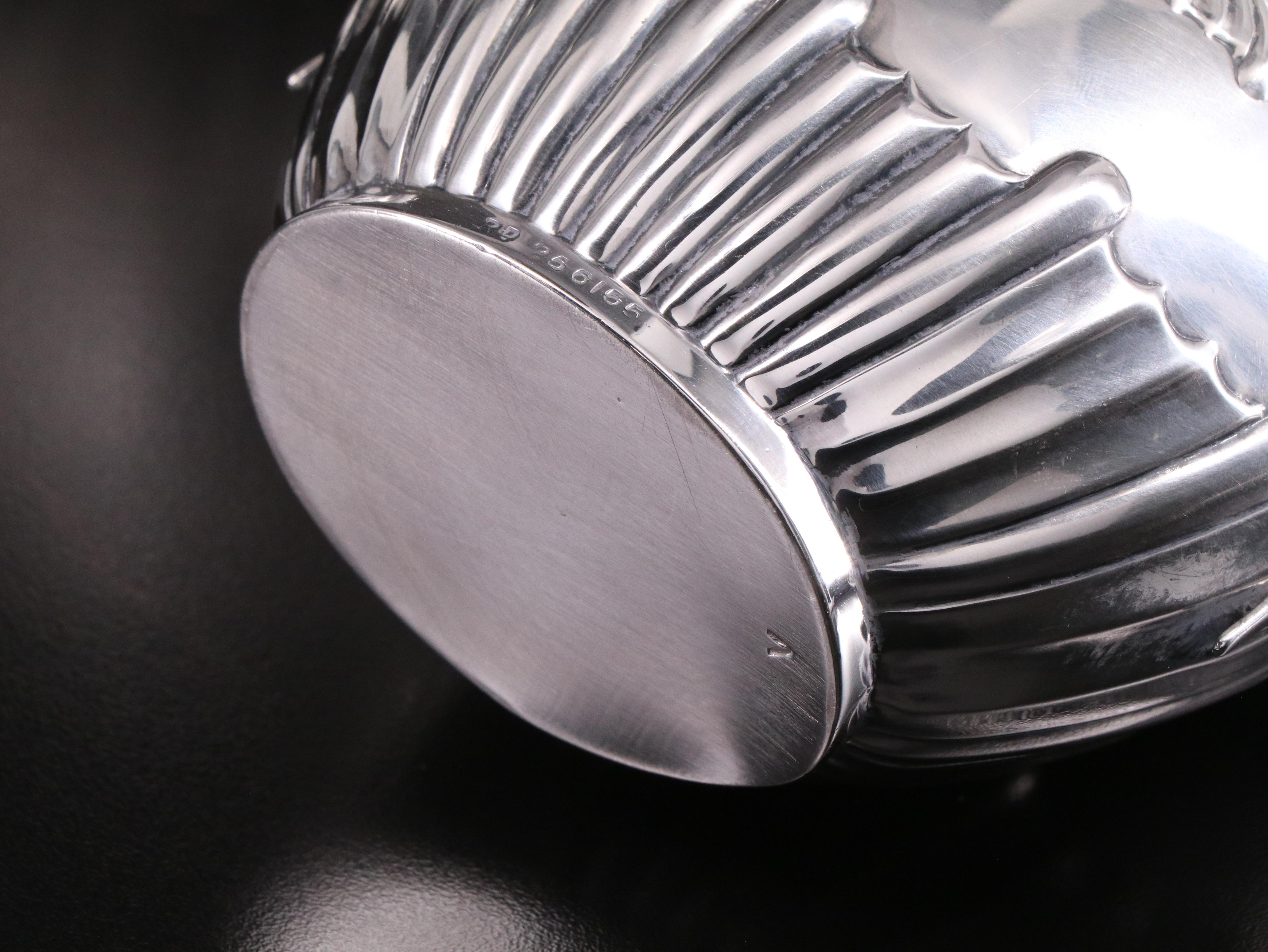 Charles Westwood & Sons English Sterling Silver Tea Set, 1905