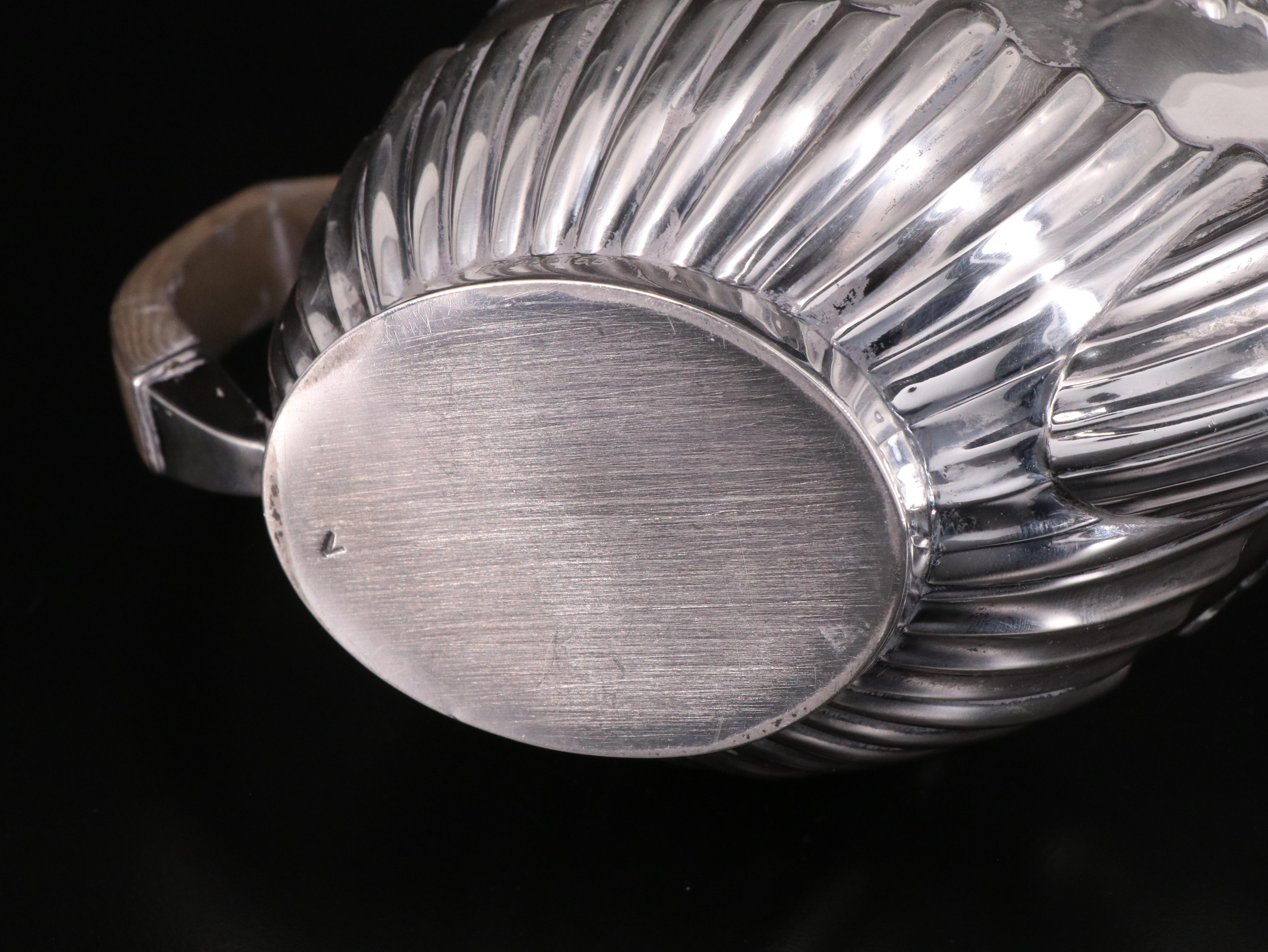 Charles Westwood & Sons English Sterling Silver Tea Set, 1905