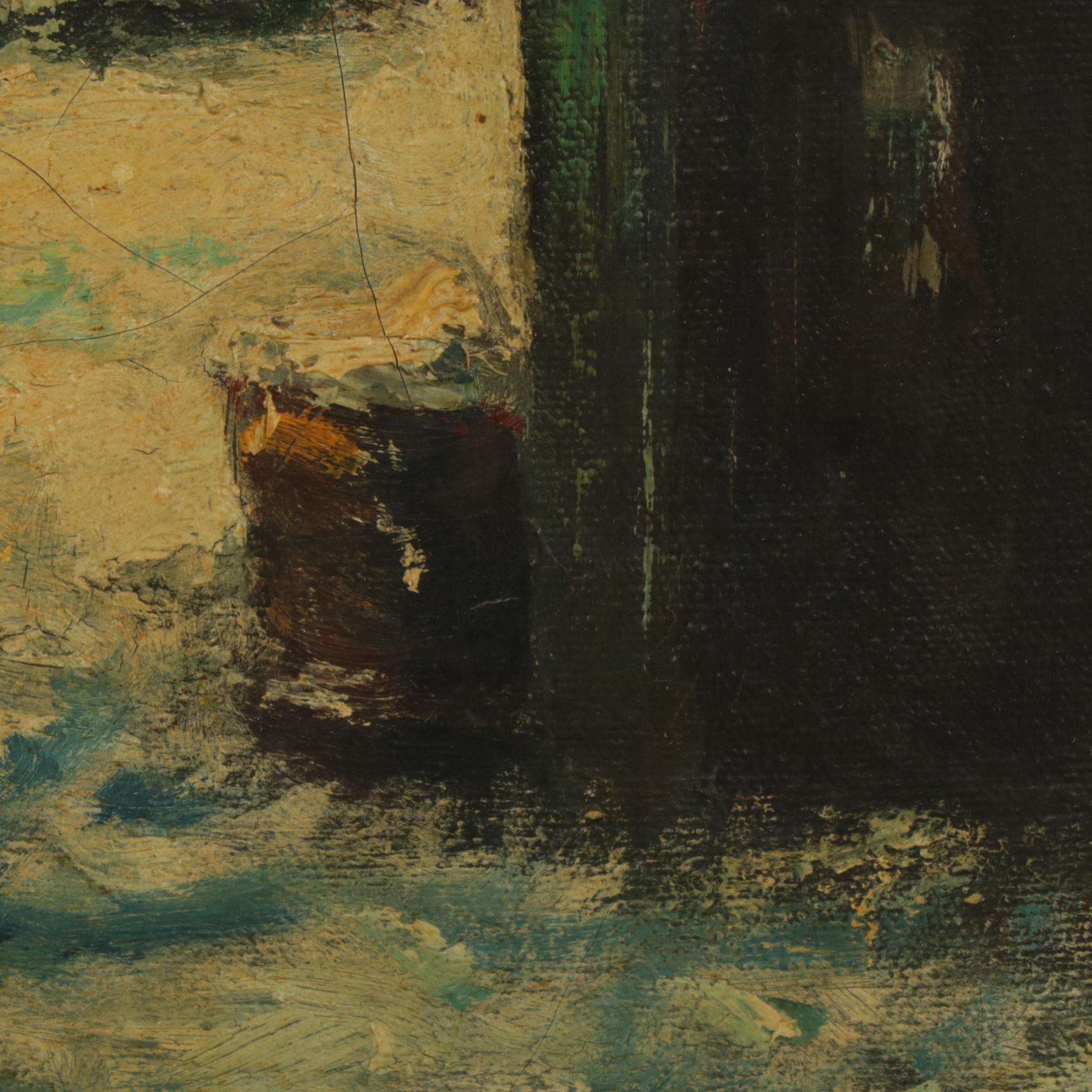 James W. Ashcroft "Winter Pattern" Oil Paint on Canvas, 1954