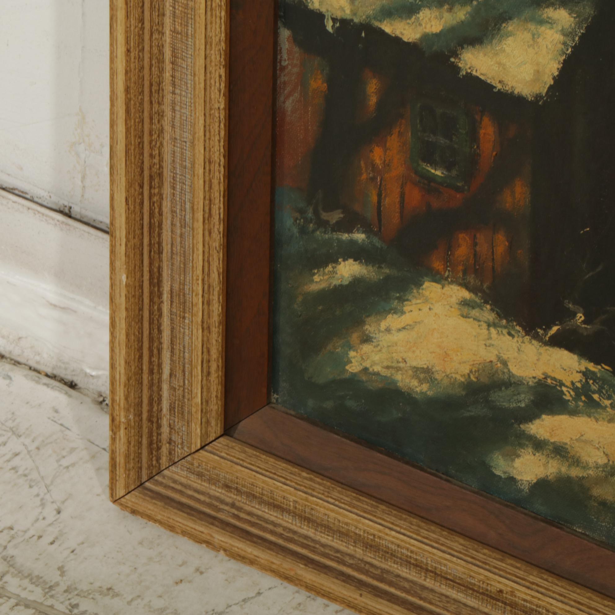 James W. Ashcroft "Winter Pattern" Oil Paint on Canvas, 1954