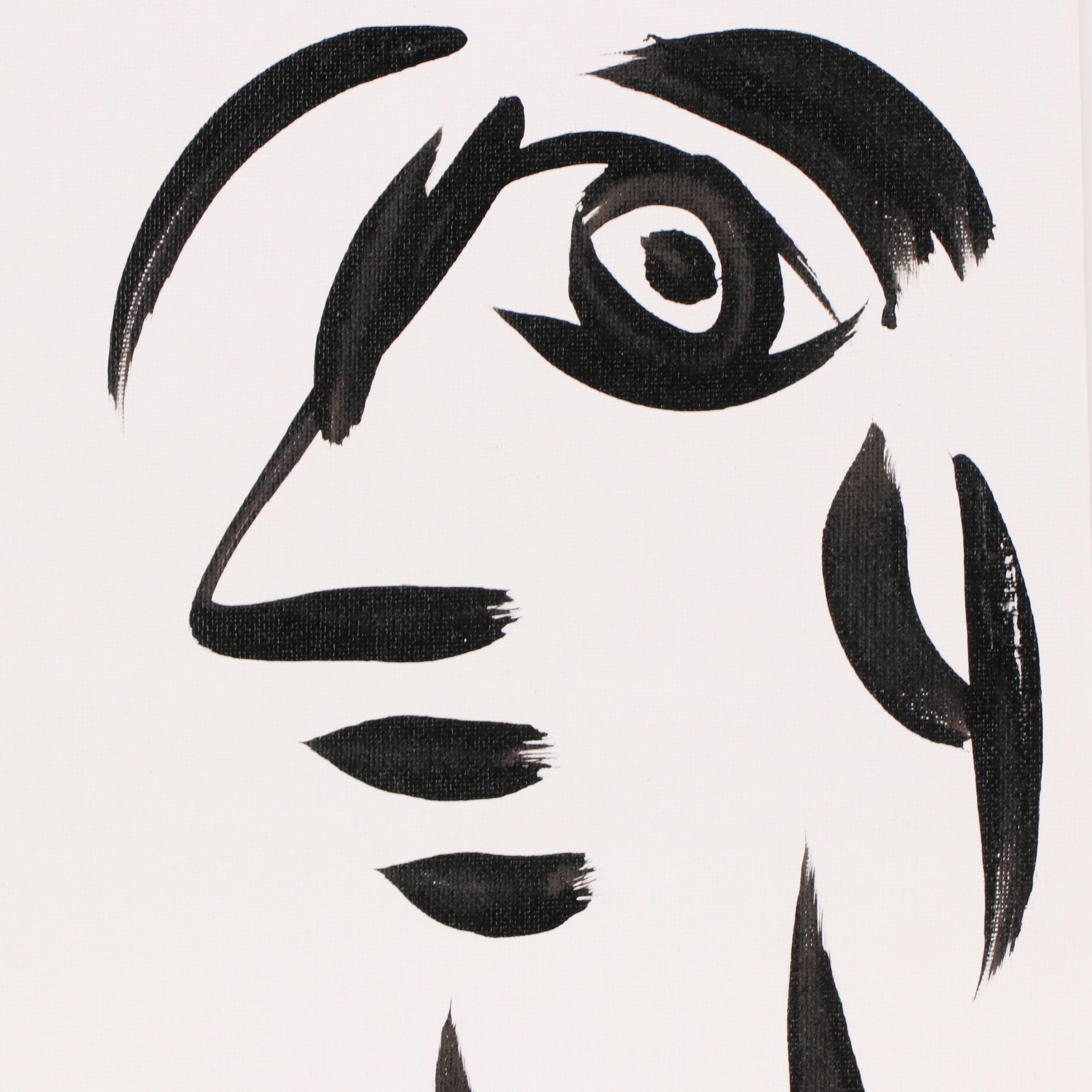 Peter Keil Abstract Acrylic Portrait Painting