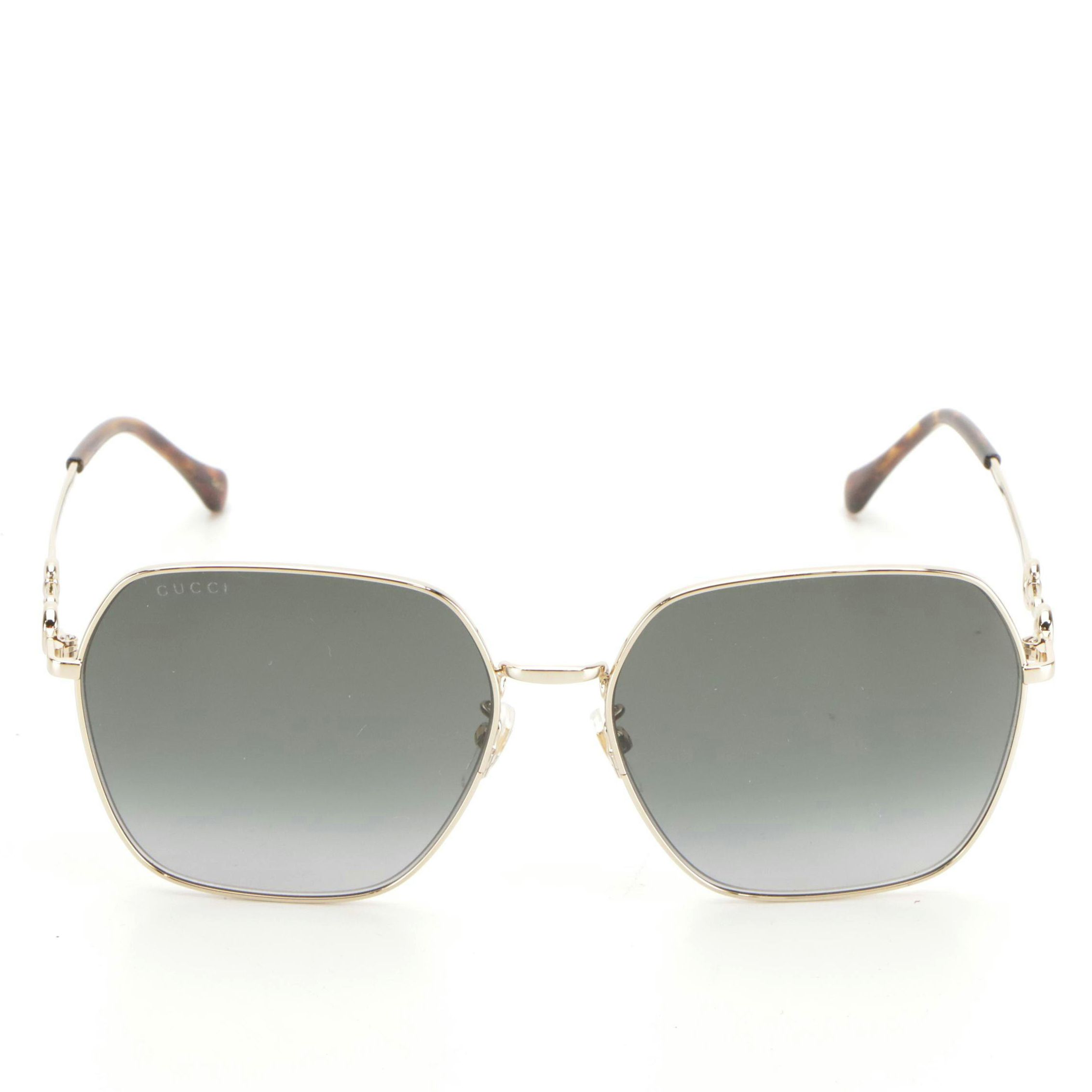 Gucci GG0882SA 001 Square Horsebit Sunglasses in Case
