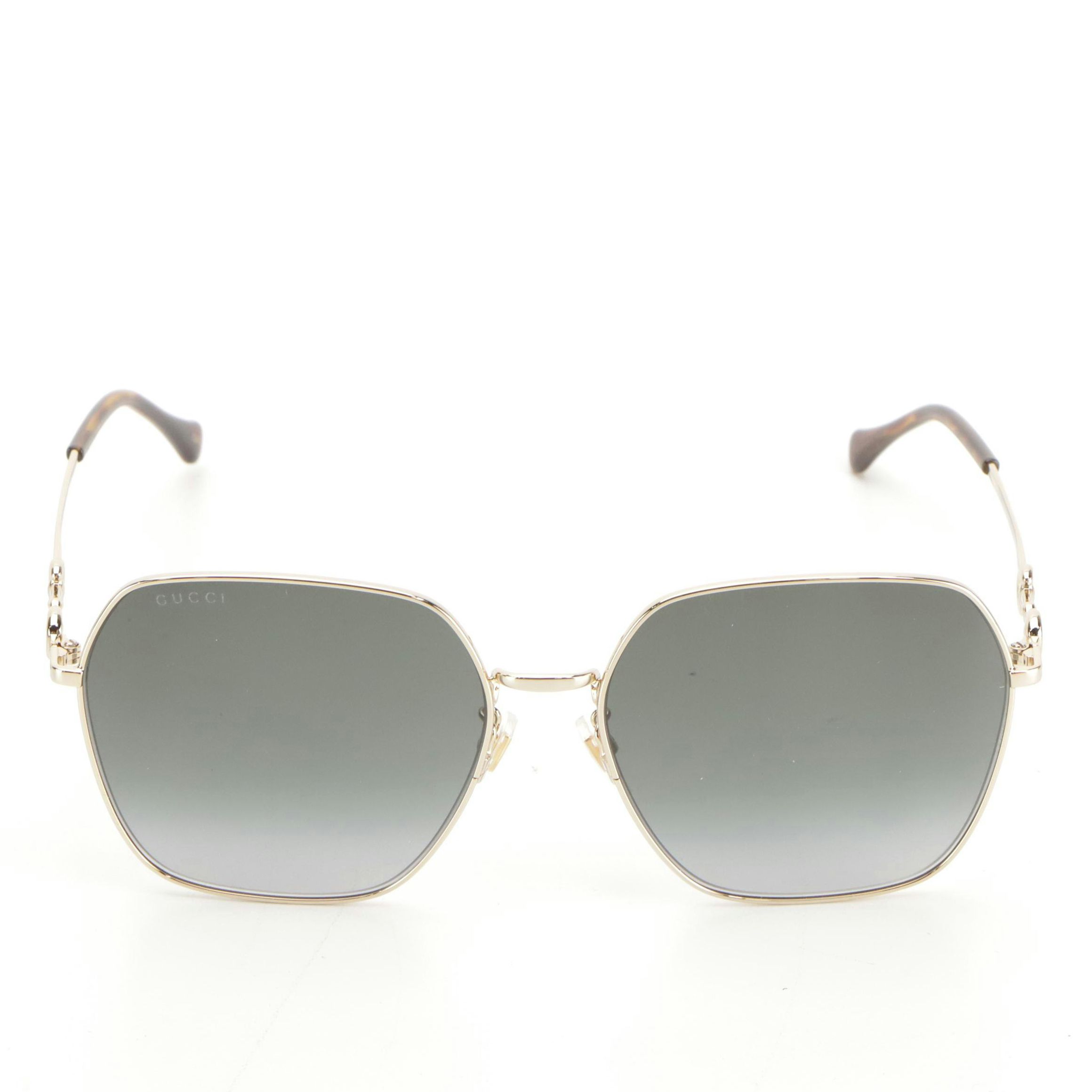Gucci GG0882SA 001 Square Horsebit Sunglasses in Case