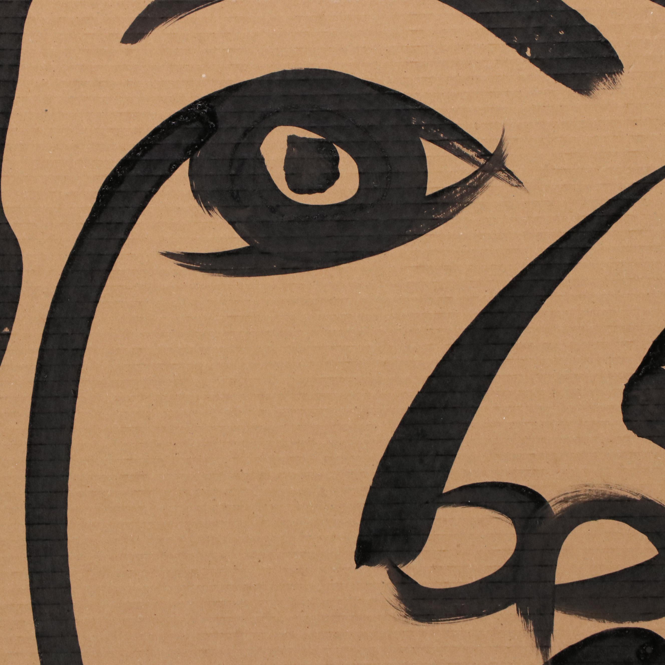 Peter Keil Abstract Portrait Acrylic Painting