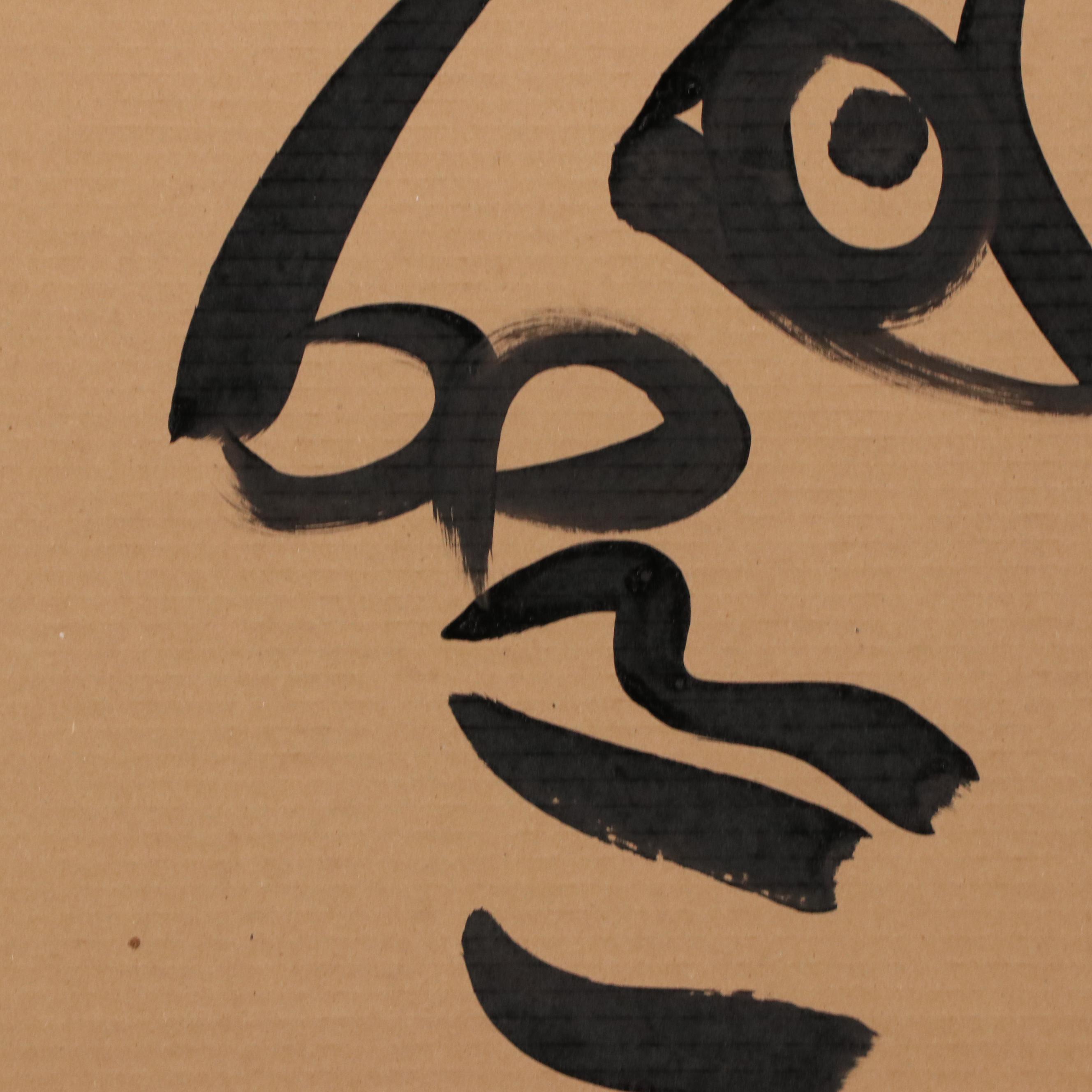 Peter Keil Abstract Portrait Acrylic Painting