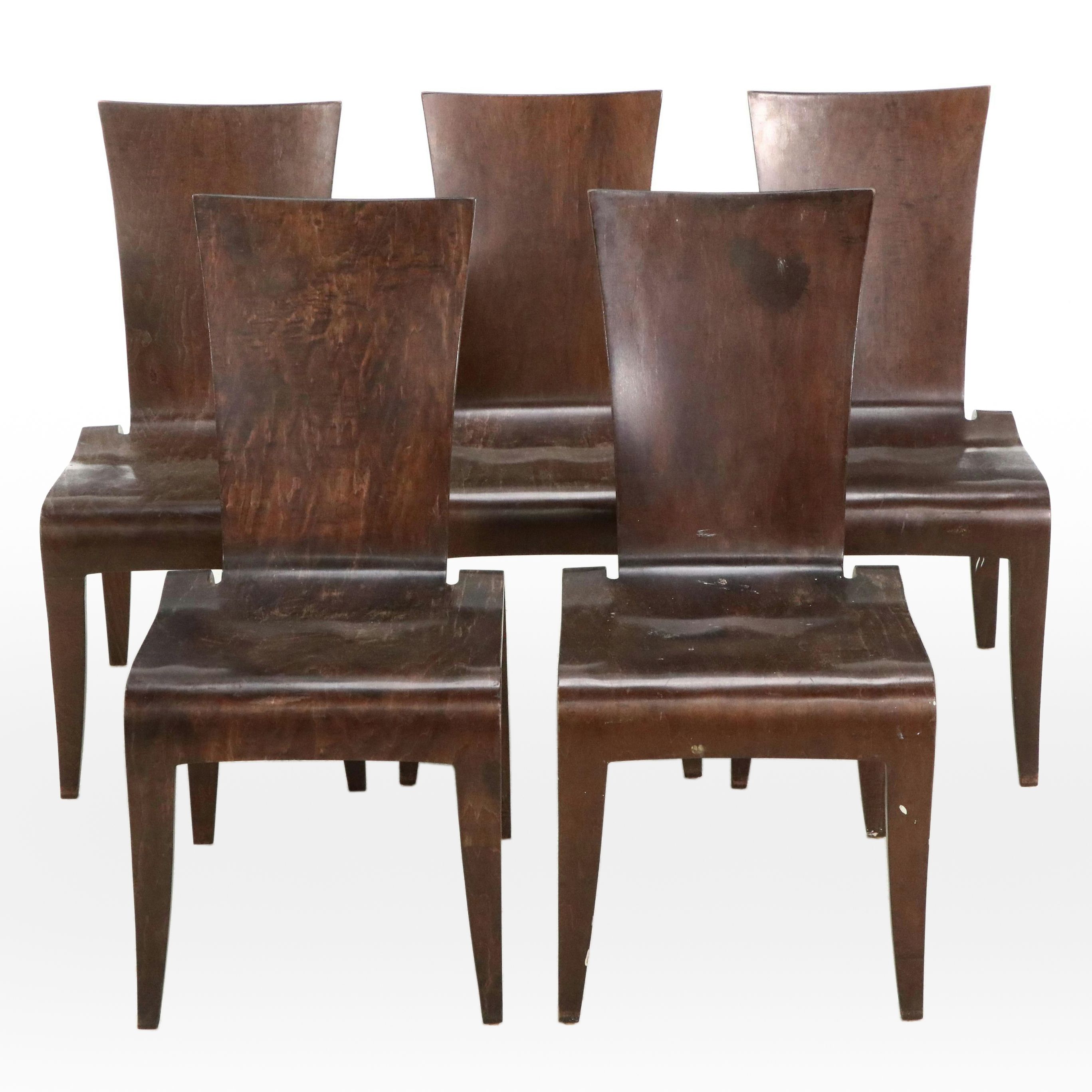 Five Modernist Bentwood Side Chairs, Mid to Late 20th Century