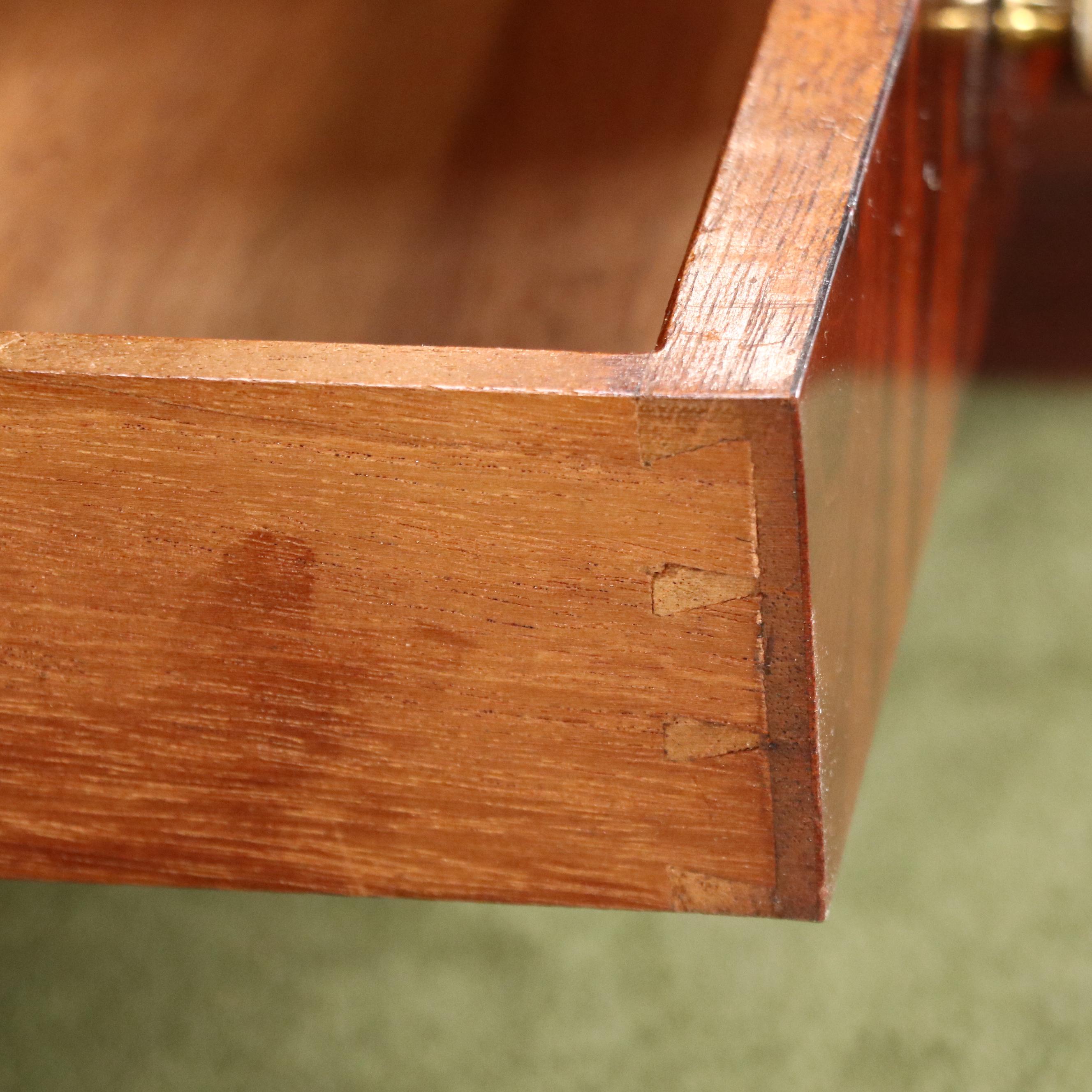 Louis XVI Style Brass Mounted Mahogany Cylinder Desk, Circa 1880