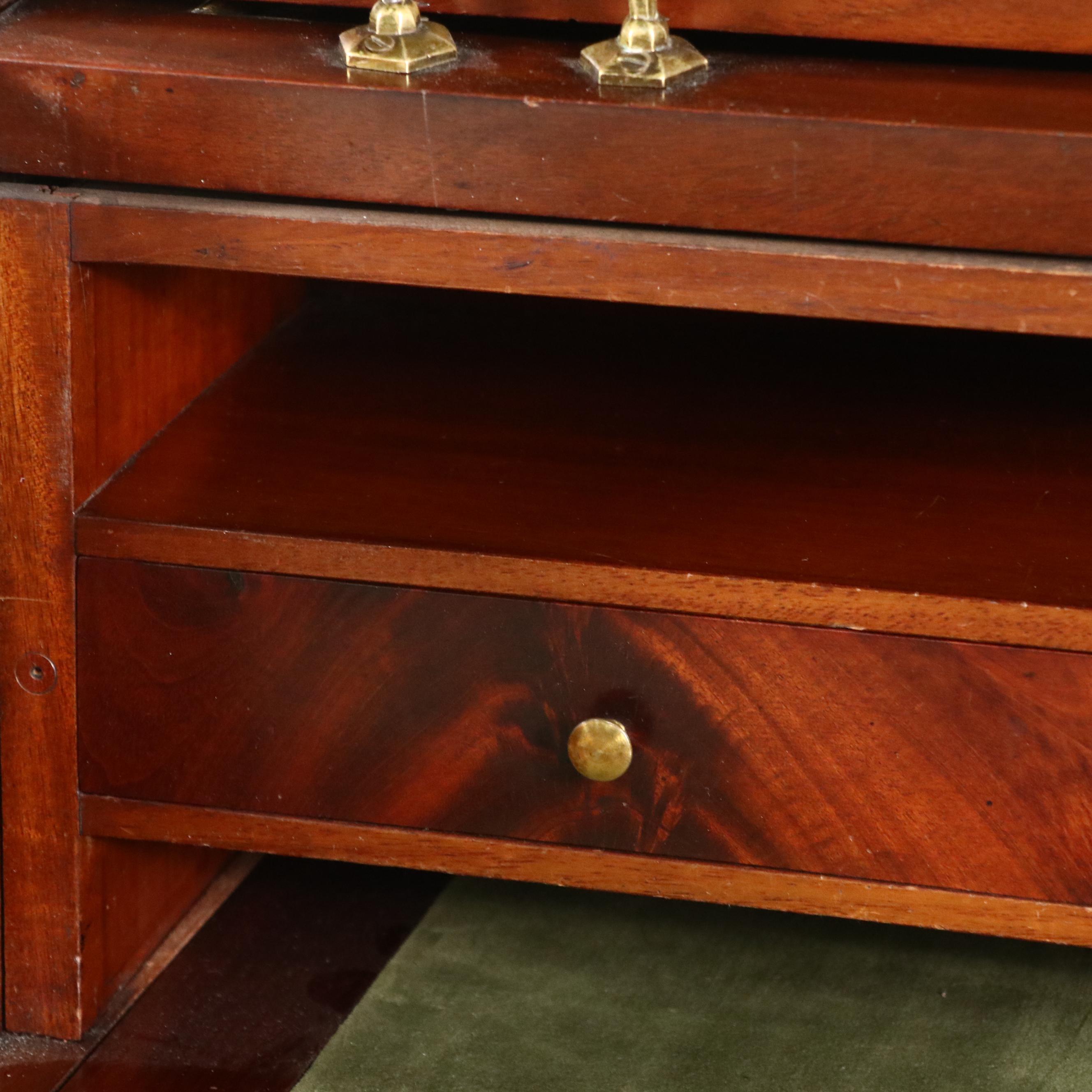 Louis XVI Style Brass Mounted Mahogany Cylinder Desk, Circa 1880