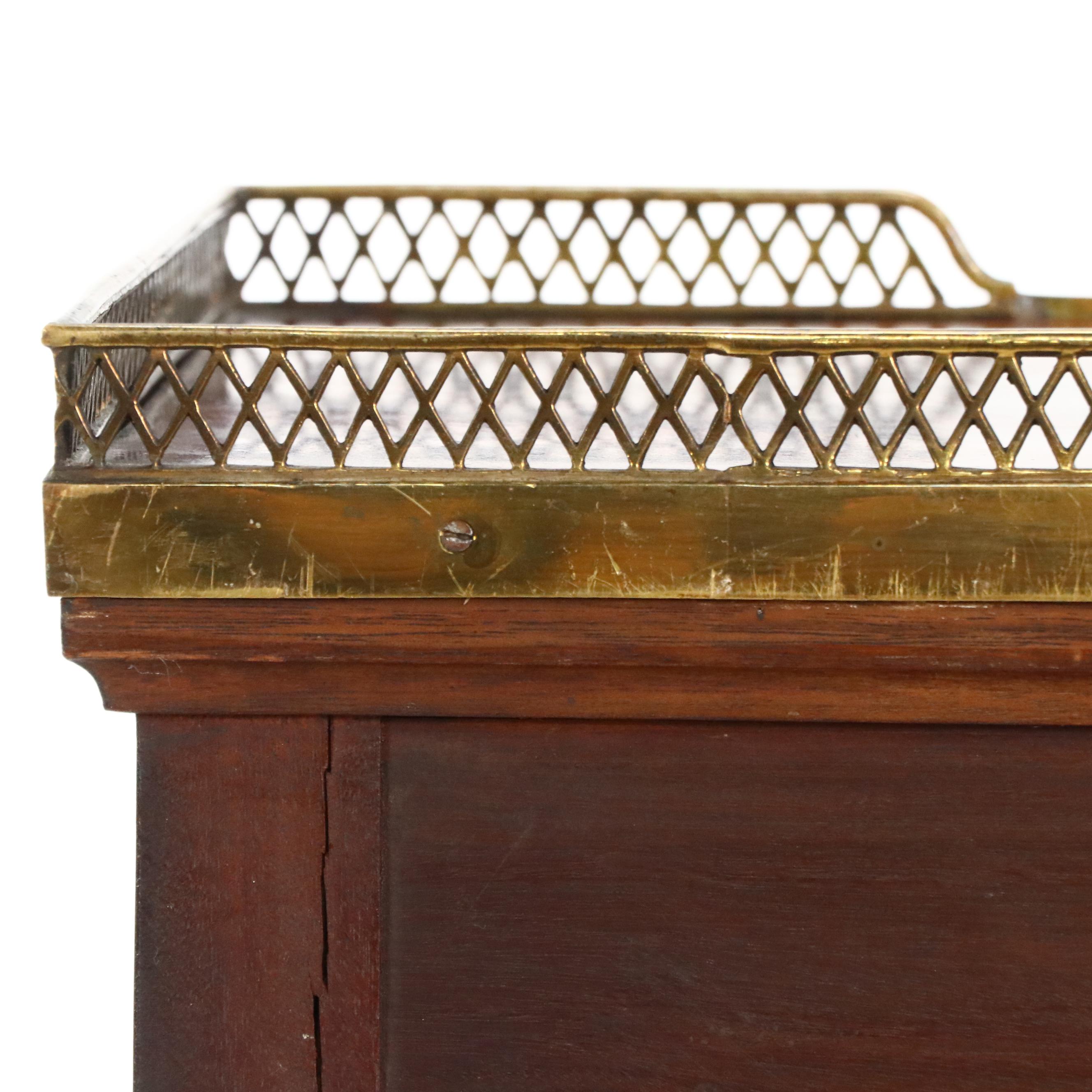 Louis XVI Style Brass Mounted Mahogany Cylinder Desk, Circa 1880