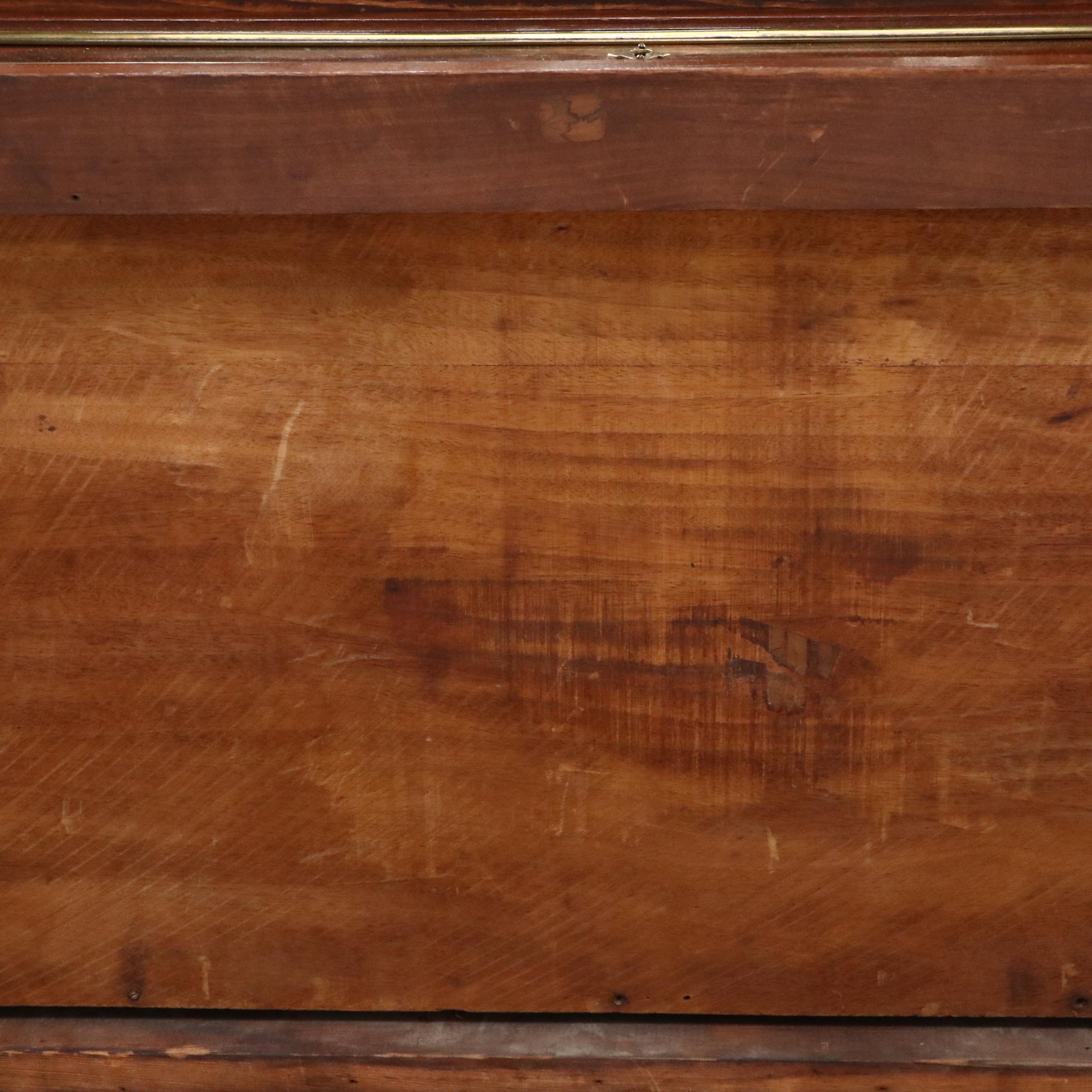 Louis XVI Style Brass Mounted Mahogany Cylinder Desk, Circa 1880