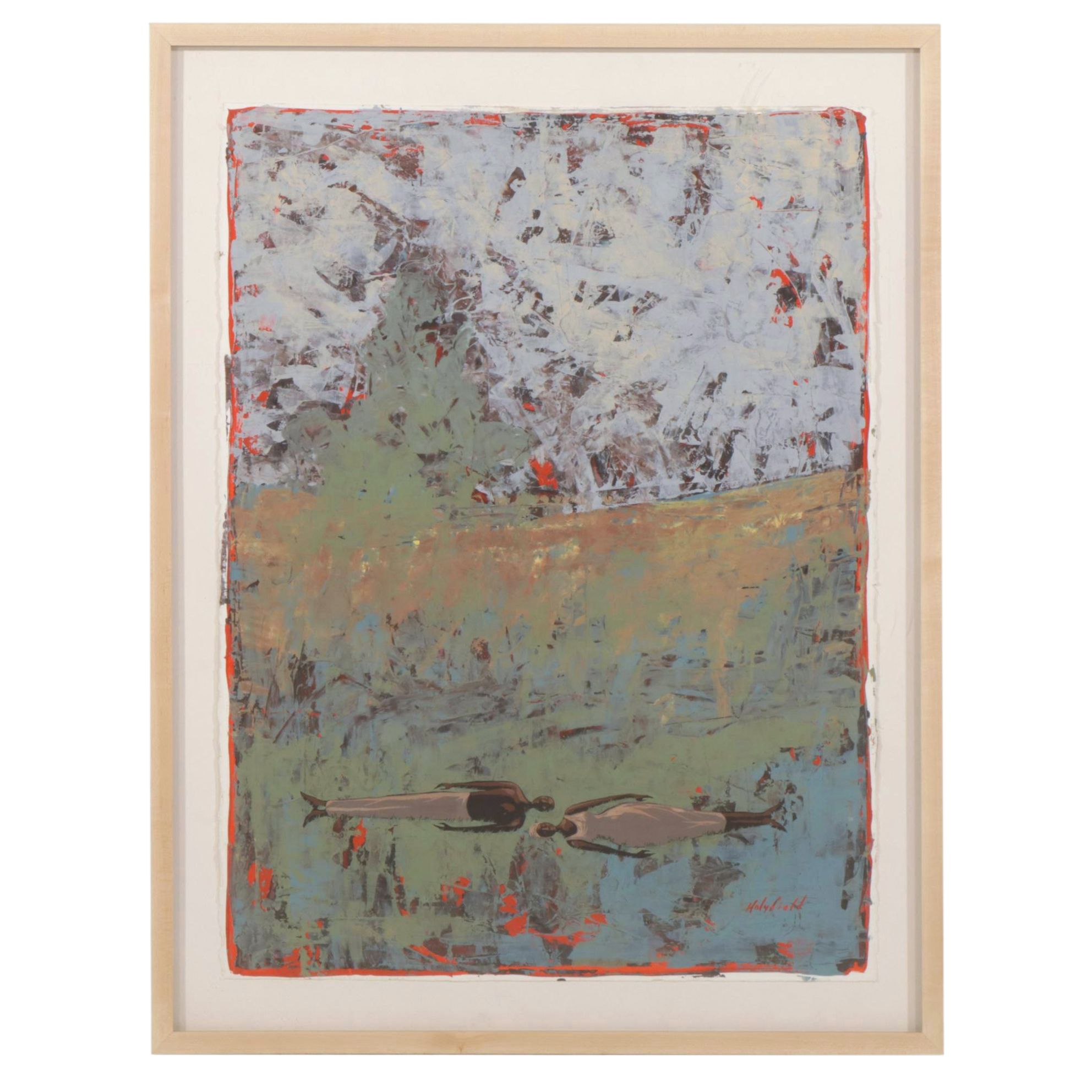 John Holyfield "Stages of Love #6" Acrylic on Rag Paper, 2006