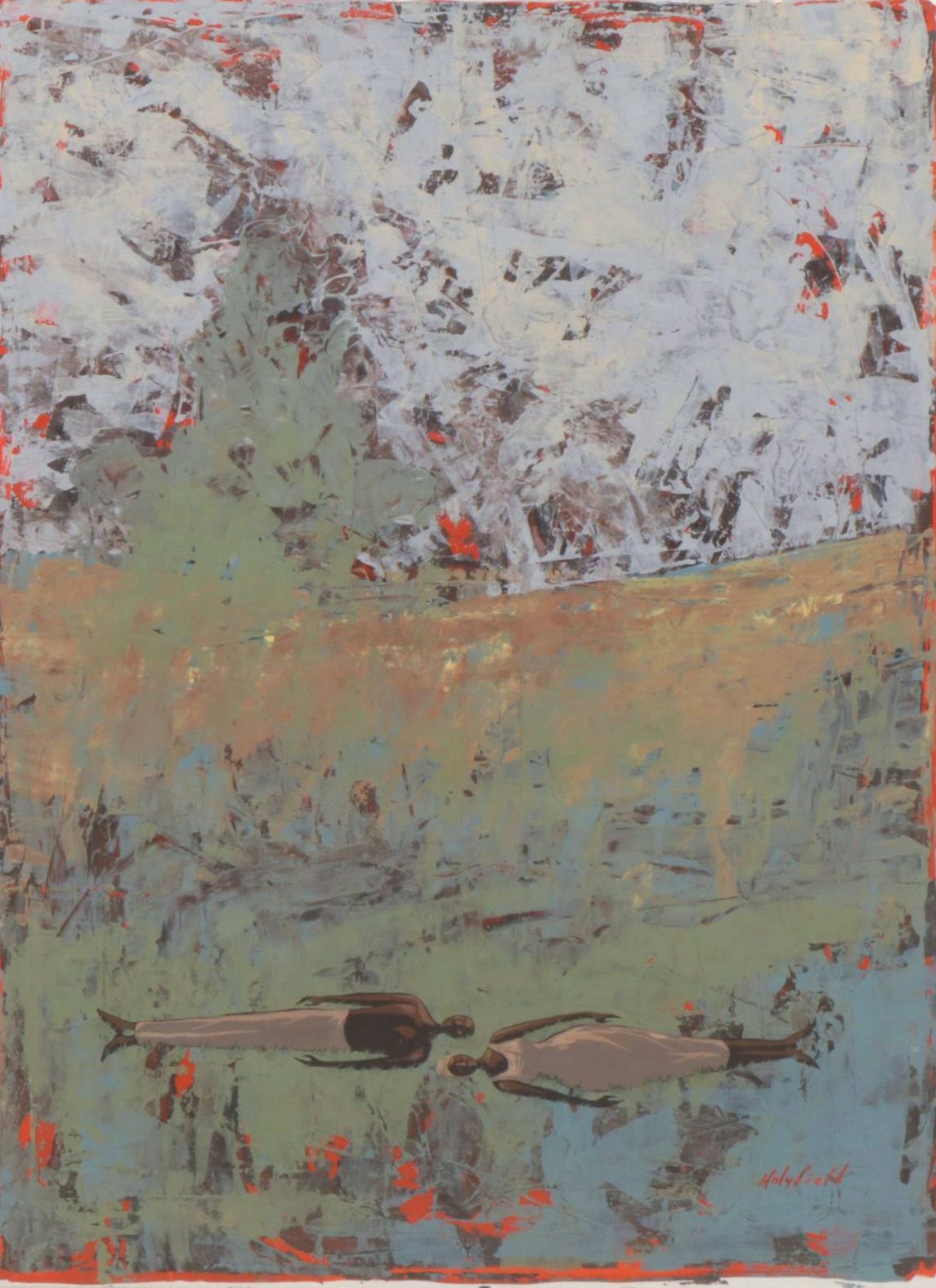 John Holyfield "Stages of Love #6" Acrylic on Rag Paper, 2006