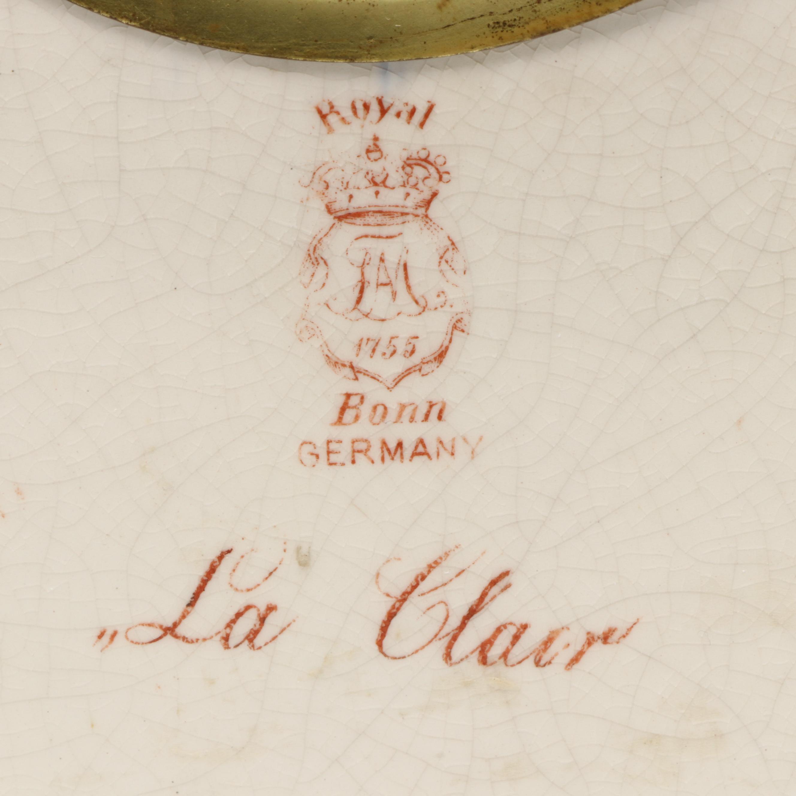 Ansonia Royal Bonn "La Claor" Porcelain Mantel Clock, 1882