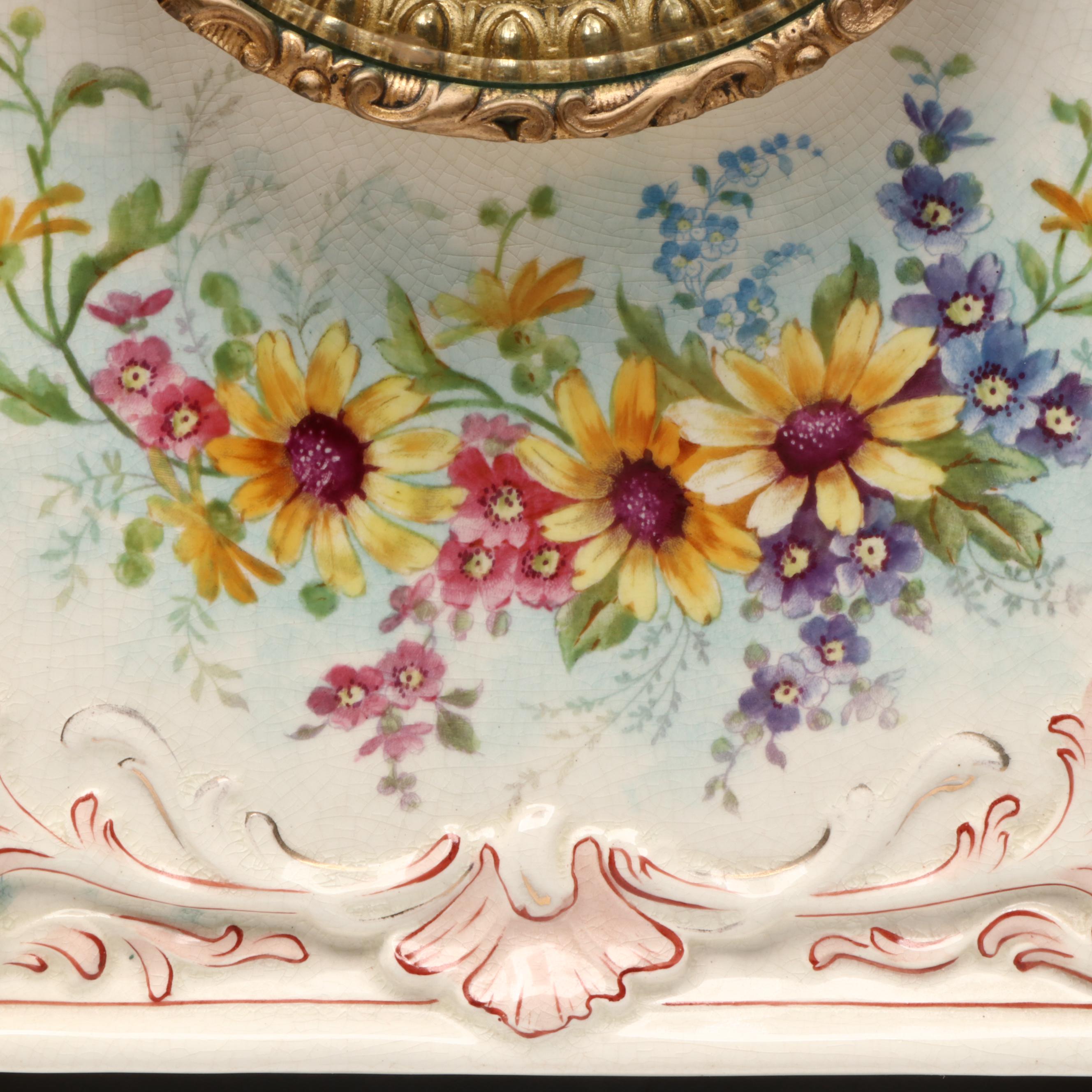 Ansonia Royal Bonn "La Claor" Porcelain Mantel Clock, 1882