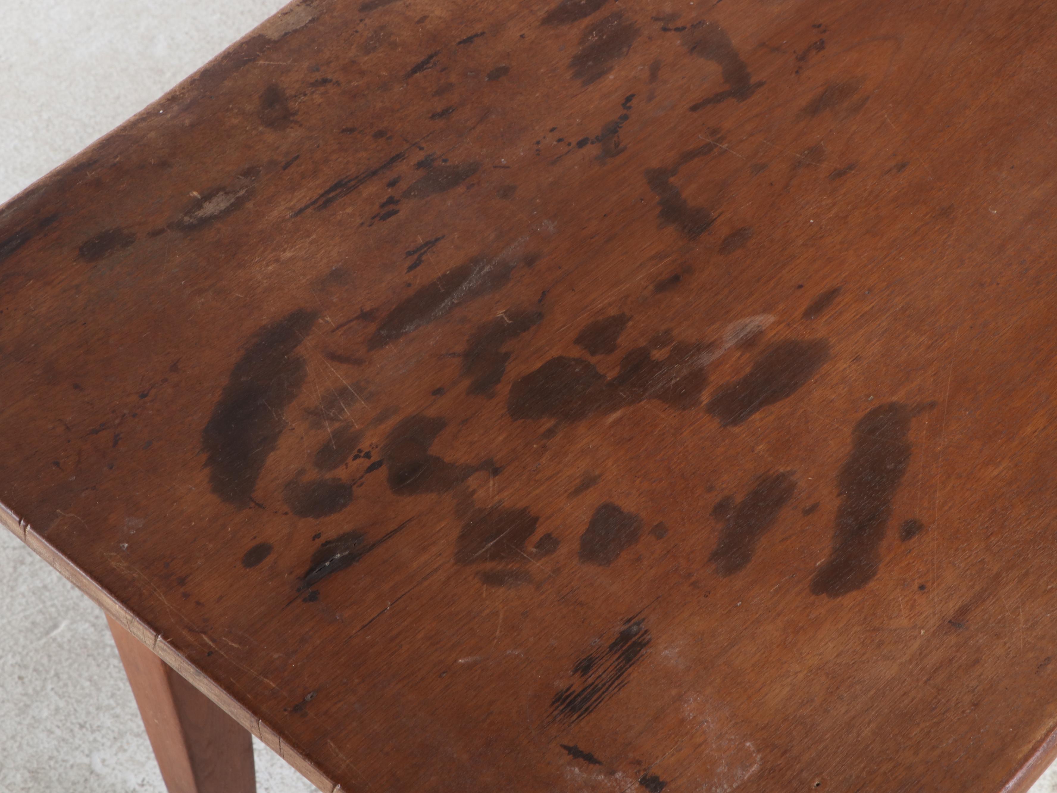 American Primitive Walnut Harvest Table, 19th Century