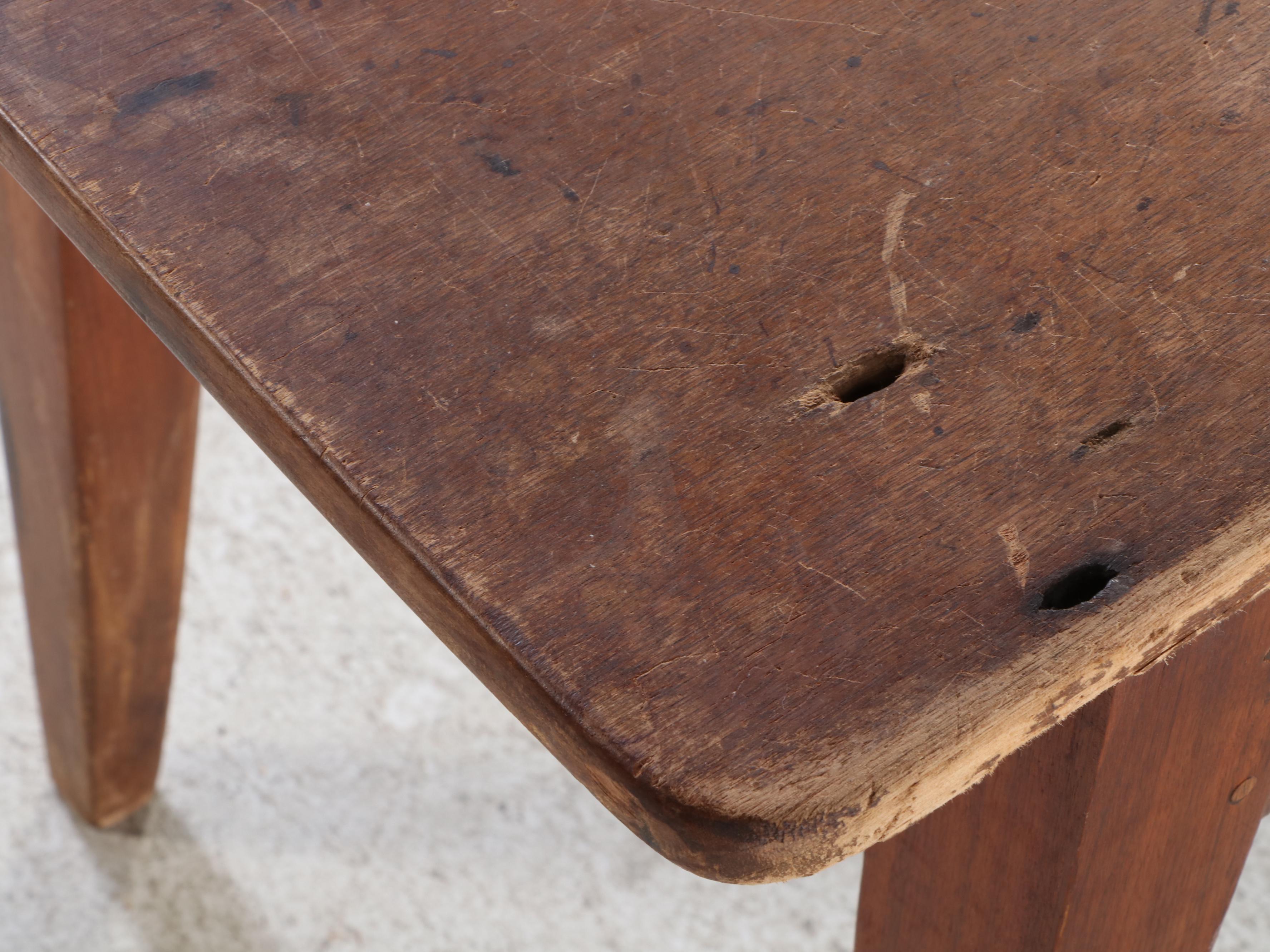 American Primitive Walnut Harvest Table, 19th Century