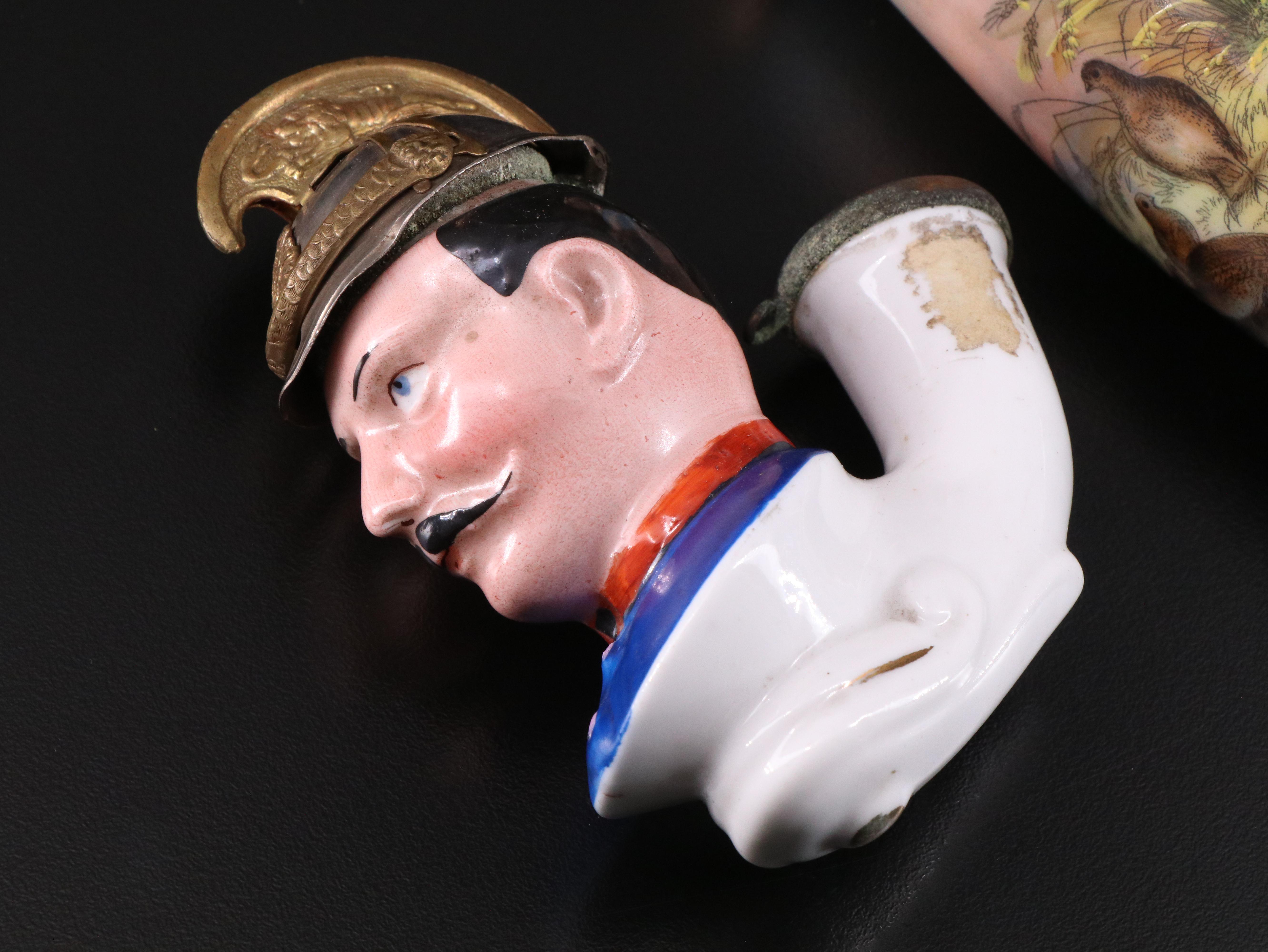 Austrian and More Hand-Painted Porcelain Tobacco Pipes