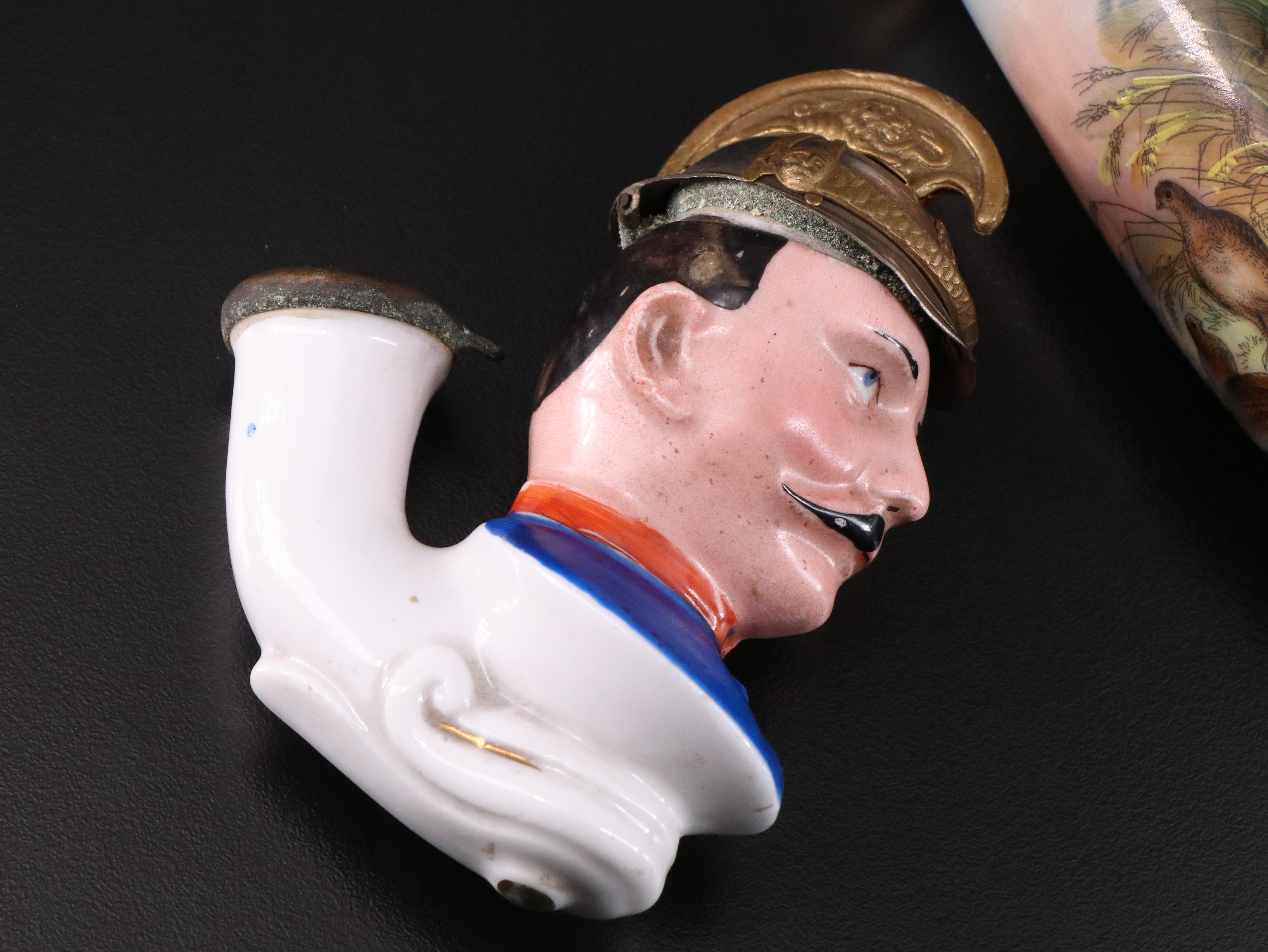 Austrian and More Hand-Painted Porcelain Tobacco Pipes