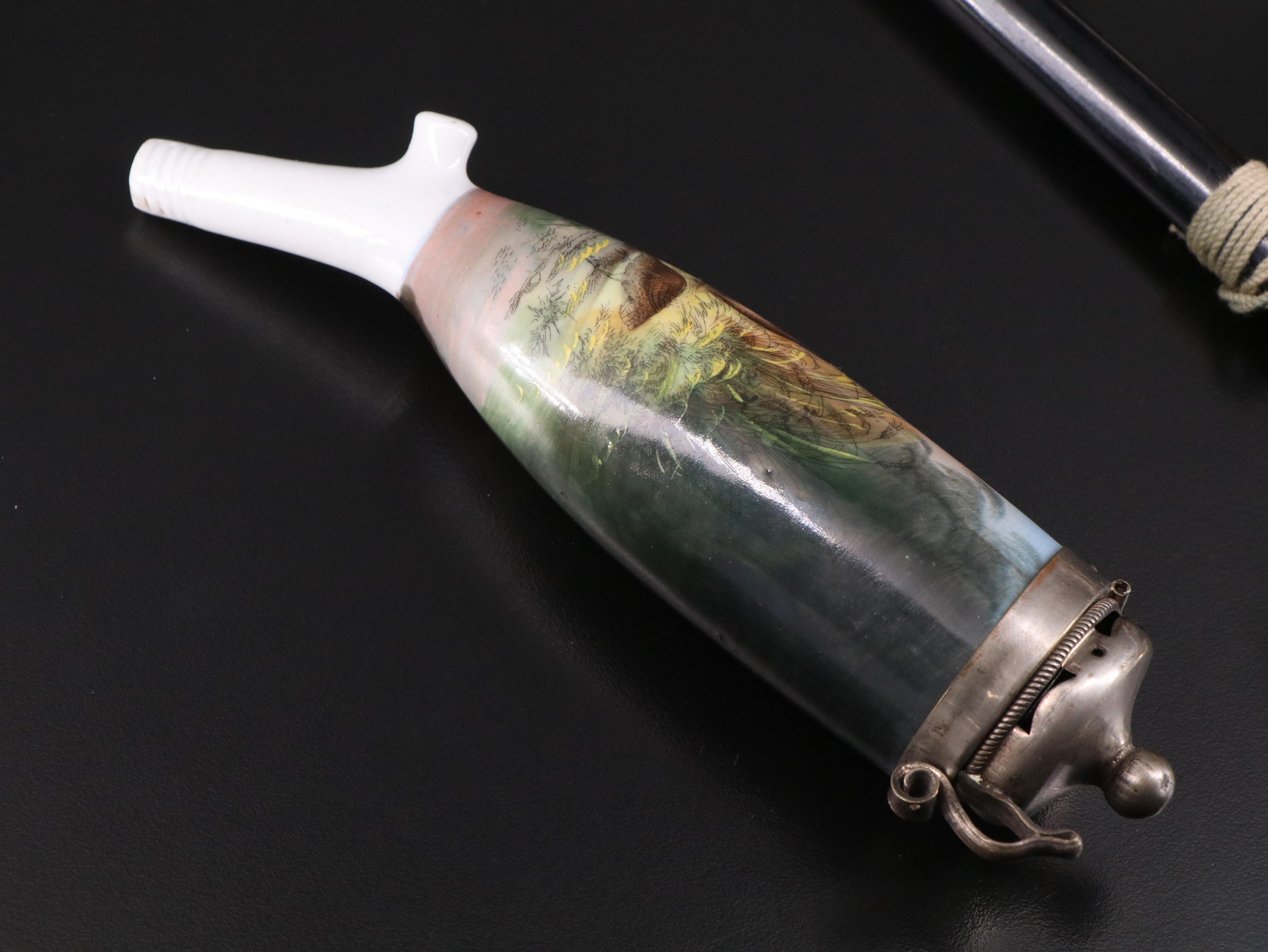 Austrian and More Hand-Painted Porcelain Tobacco Pipes