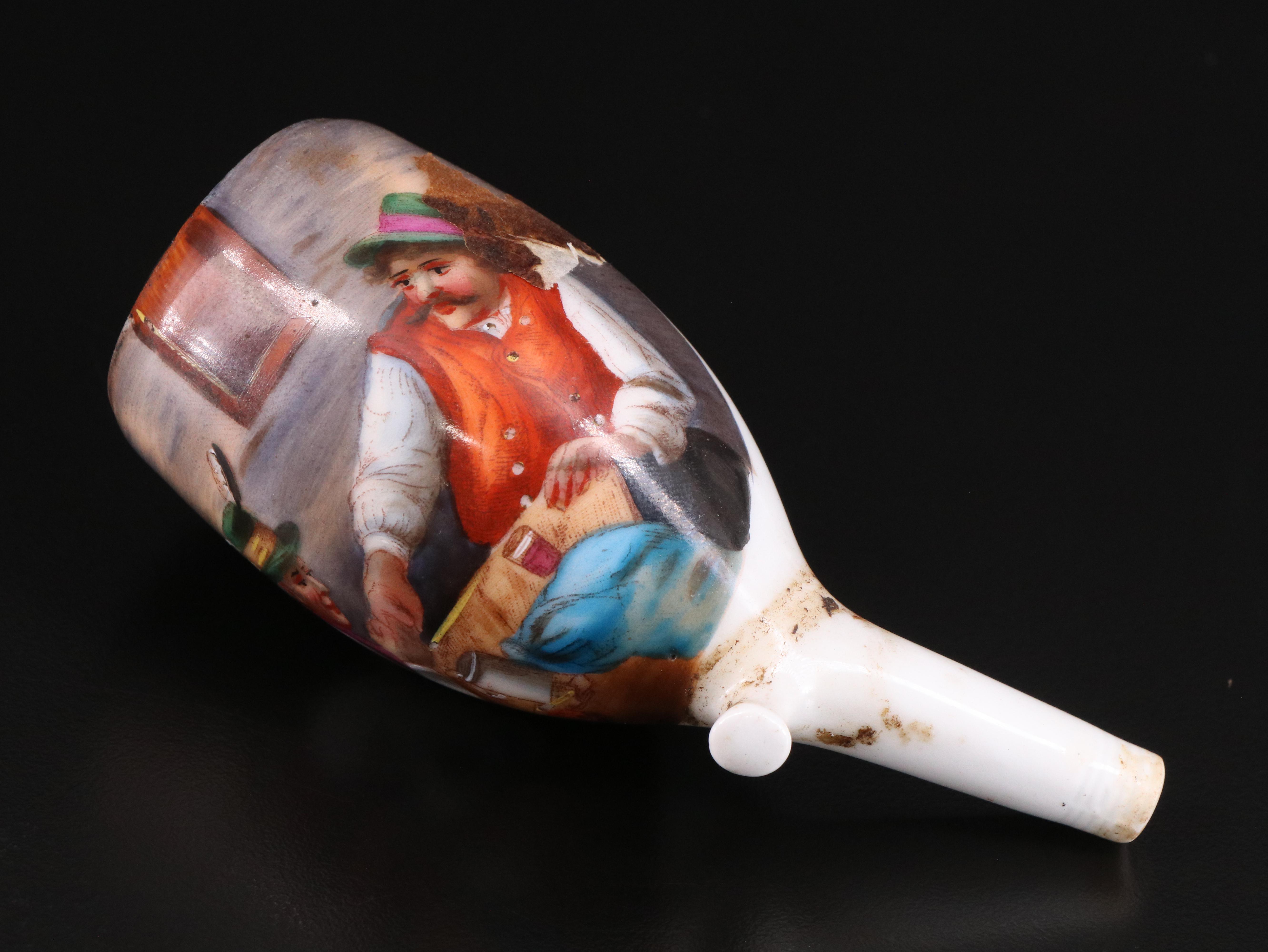 Austrian and More Hand-Painted Porcelain Tobacco Pipes
