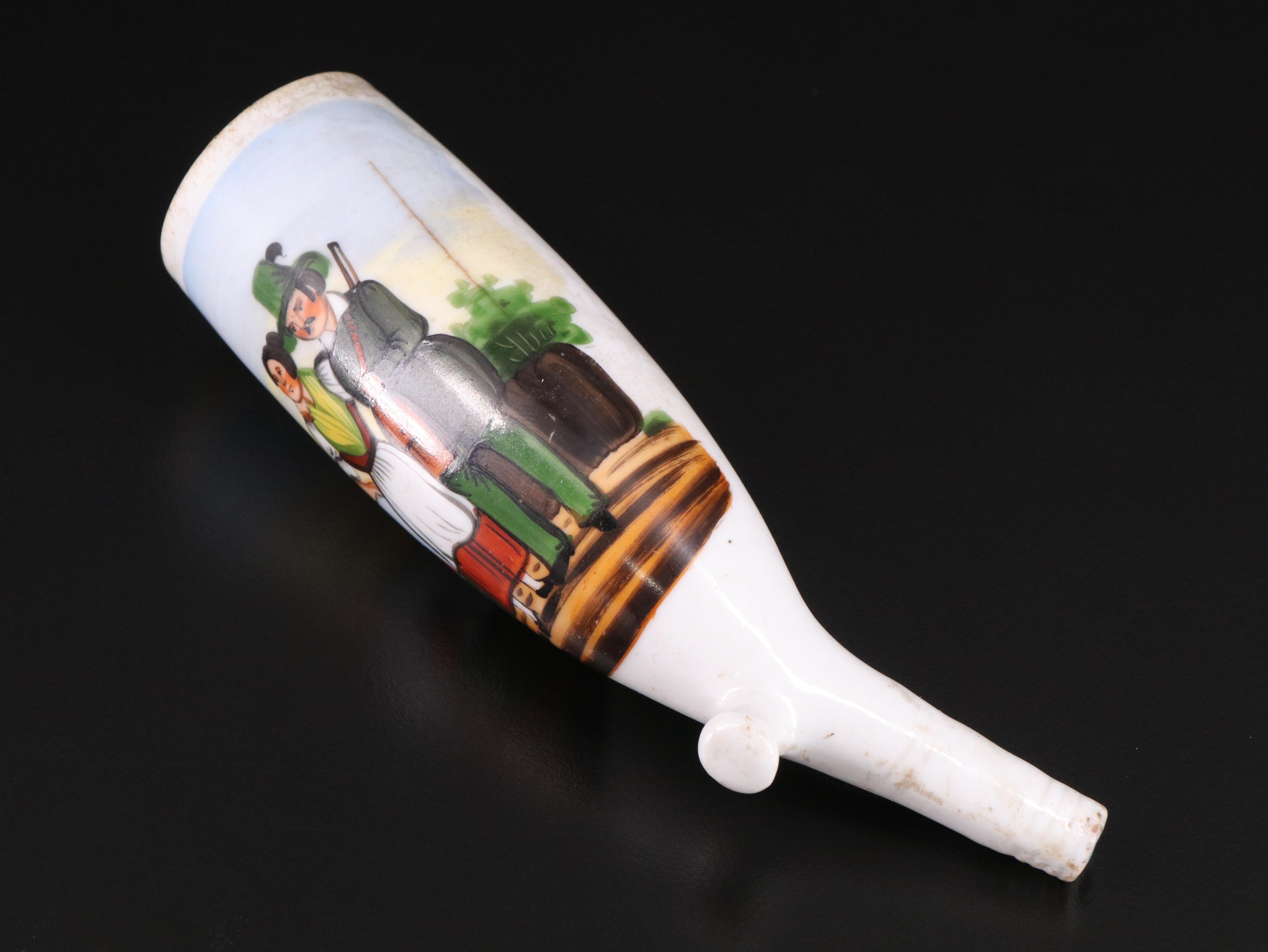 Austrian and More Hand-Painted Porcelain Tobacco Pipes