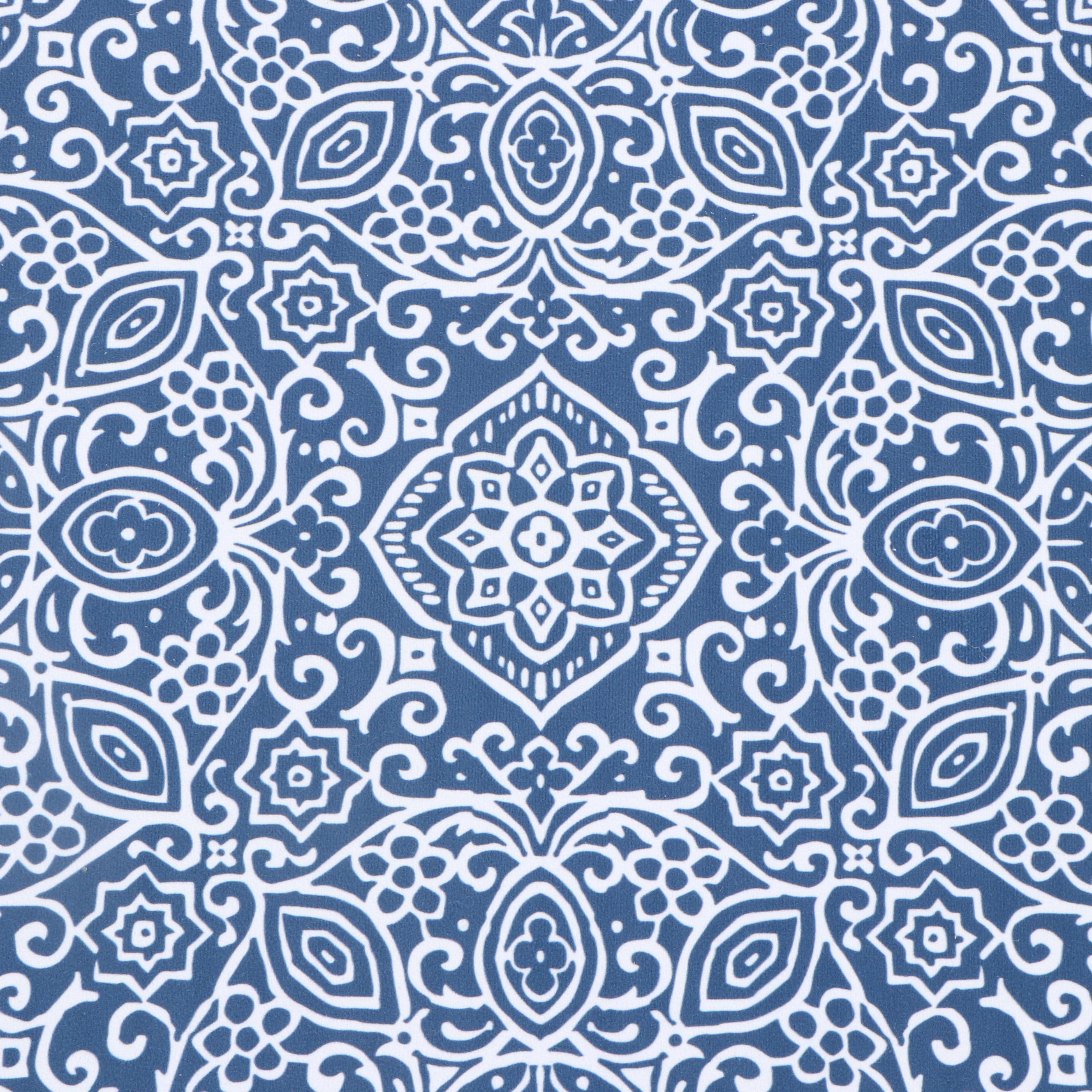 Hammacher Schlemmer Arabesque Navy Polyester Commercial Grade Desk Chair Mat