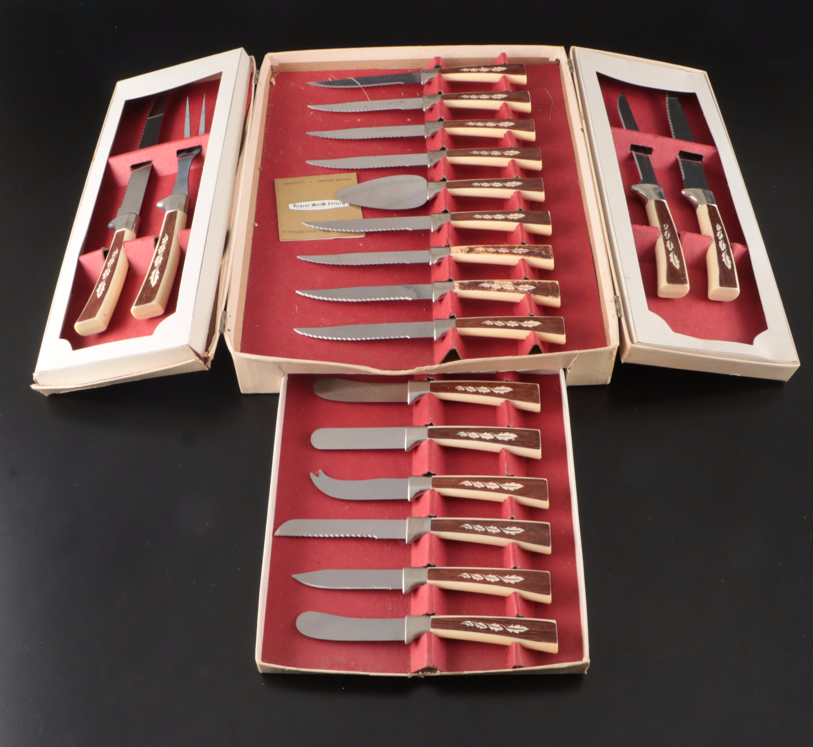 Regent Sheffield Stainless Steel Steak Knives, Carving Set and More