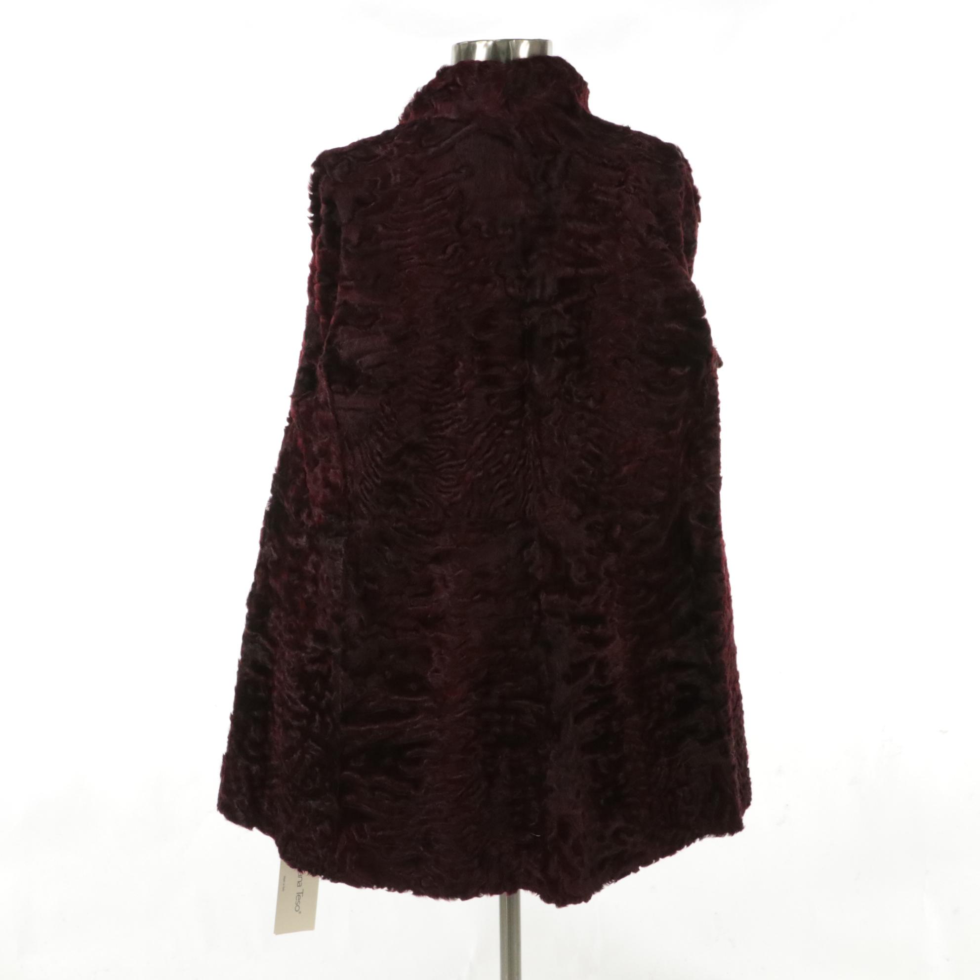 Giuliana Teso/Neiman Marcus Dyed Persian Lamb Shearling Coat with Tag