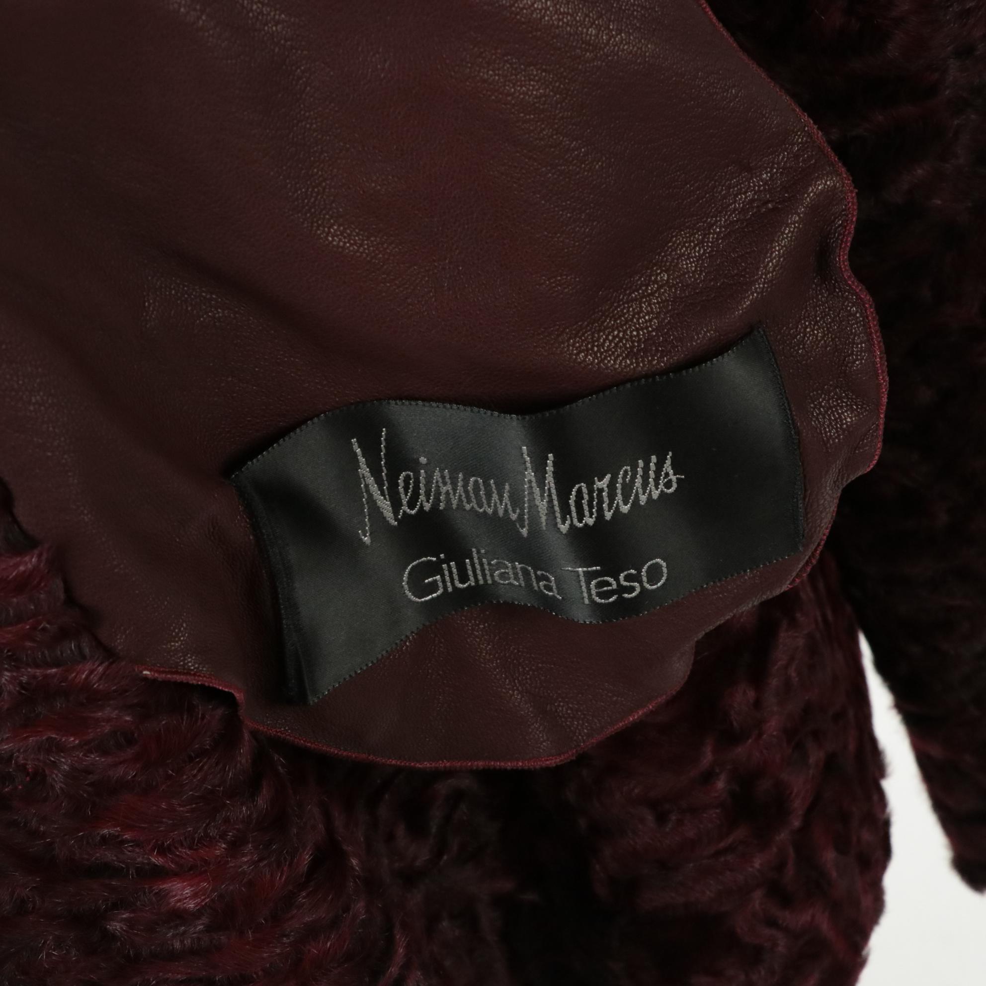 Giuliana Teso/Neiman Marcus Dyed Persian Lamb Shearling Coat with Tag