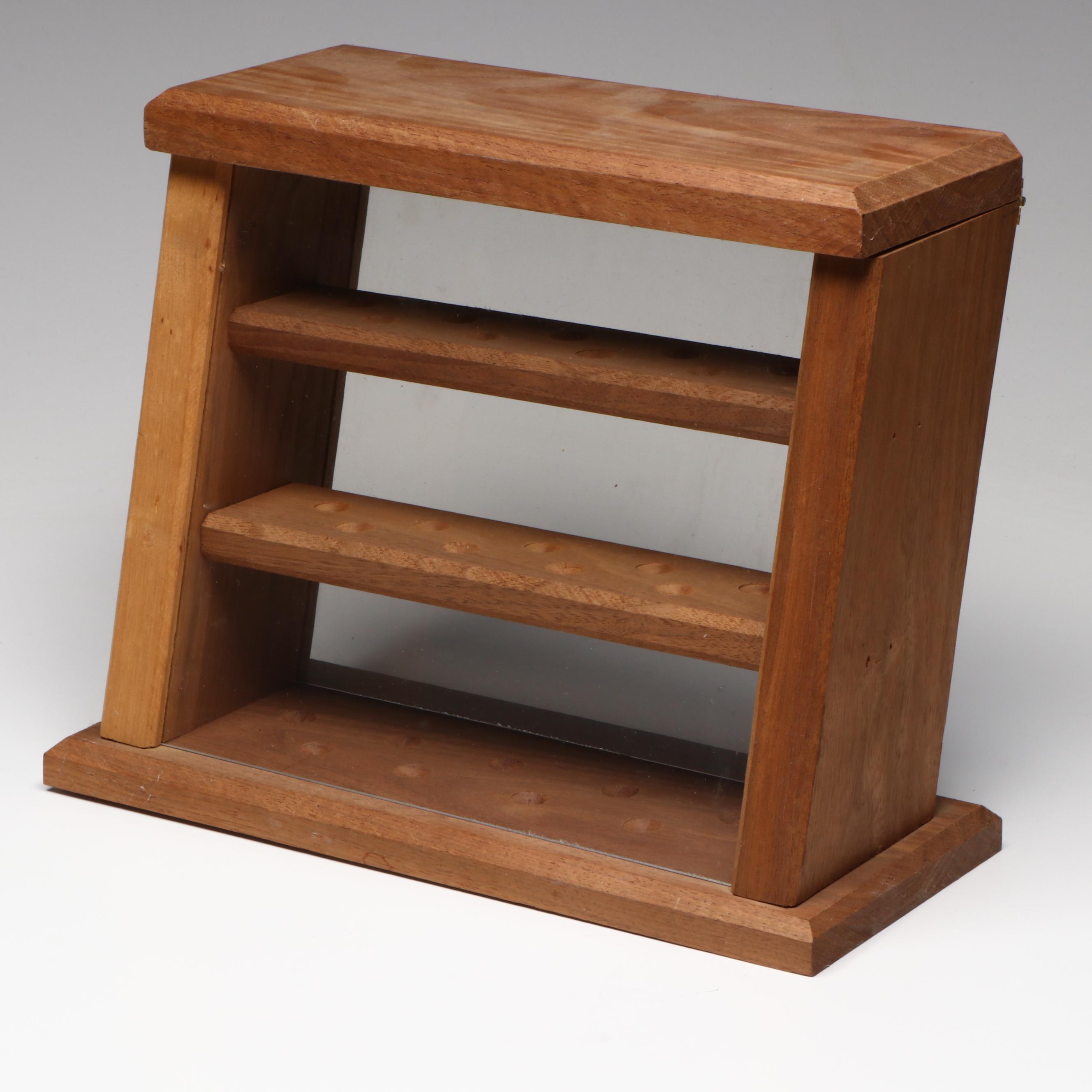 Glass and Vaseline Glass Flower Frogs with Marble Stands and Jeweler's Loupes