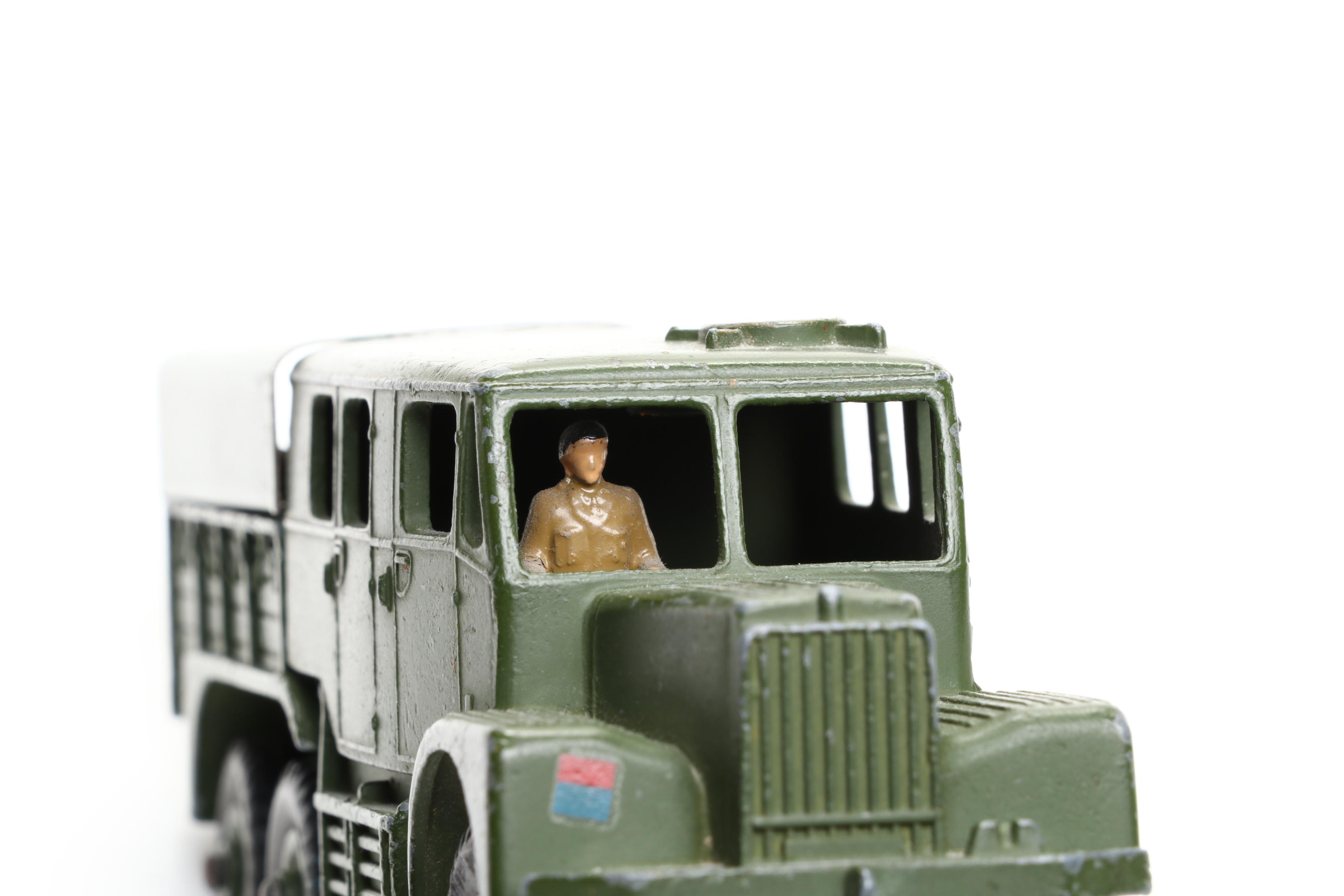 Dinky Toys "Medium Tractor Trailer," "Jeep" and More Army Trucks
